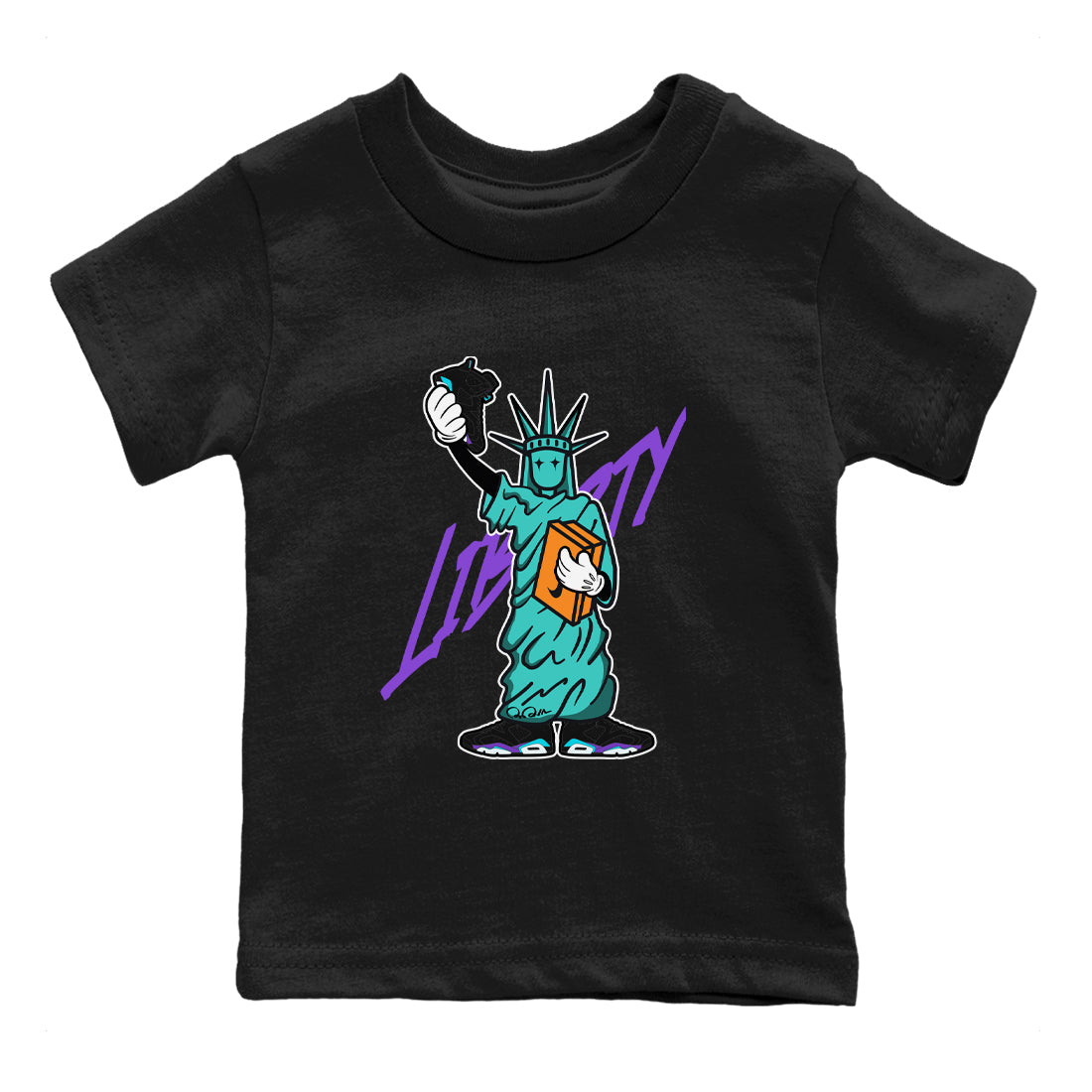 Statue Of Liberty snkmatch Tee Kids - Air Jordan 6 Aqua