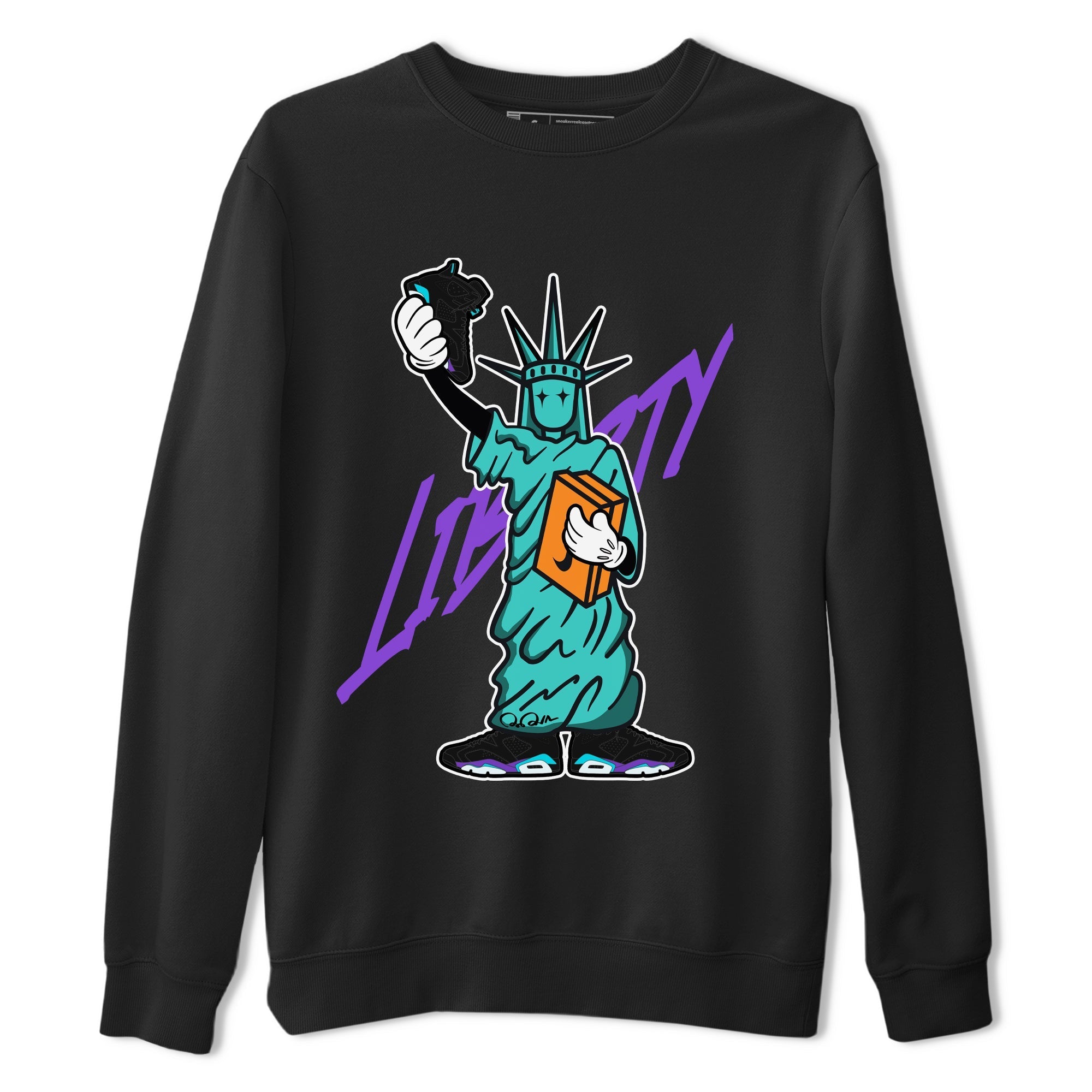 Statue Of Liberty snkmatch Tee - Air Jordan 6 Aqua