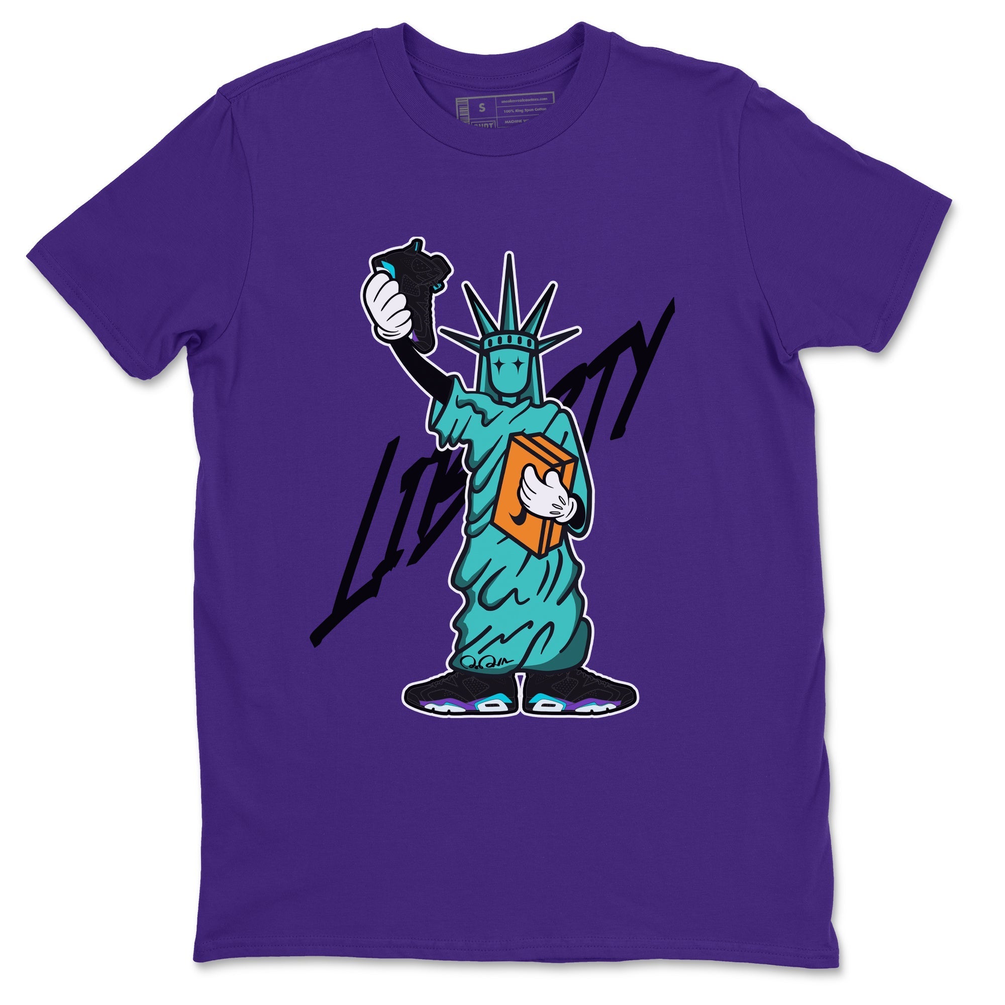 Statue Of Liberty snkmatch Tee - Air Jordan 6 Aqua