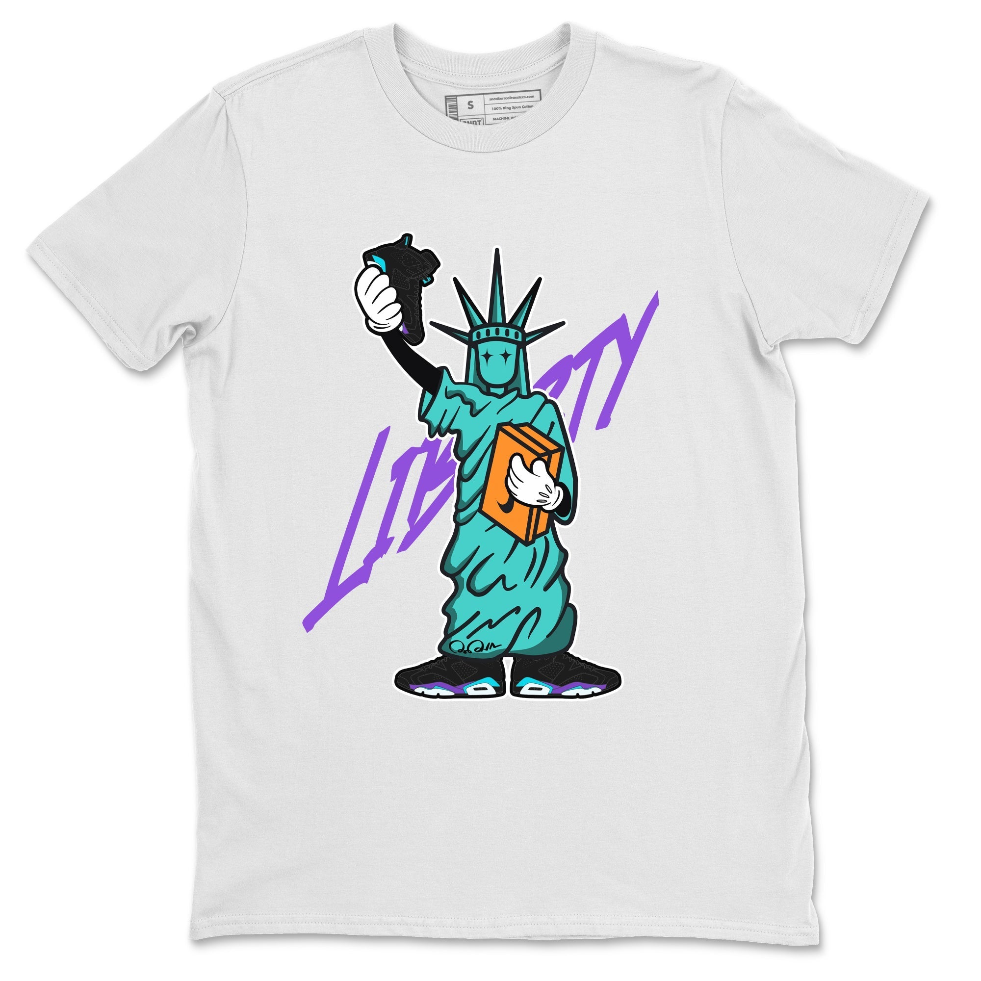 Statue Of Liberty snkmatch Tee - Air Jordan 6 Aqua