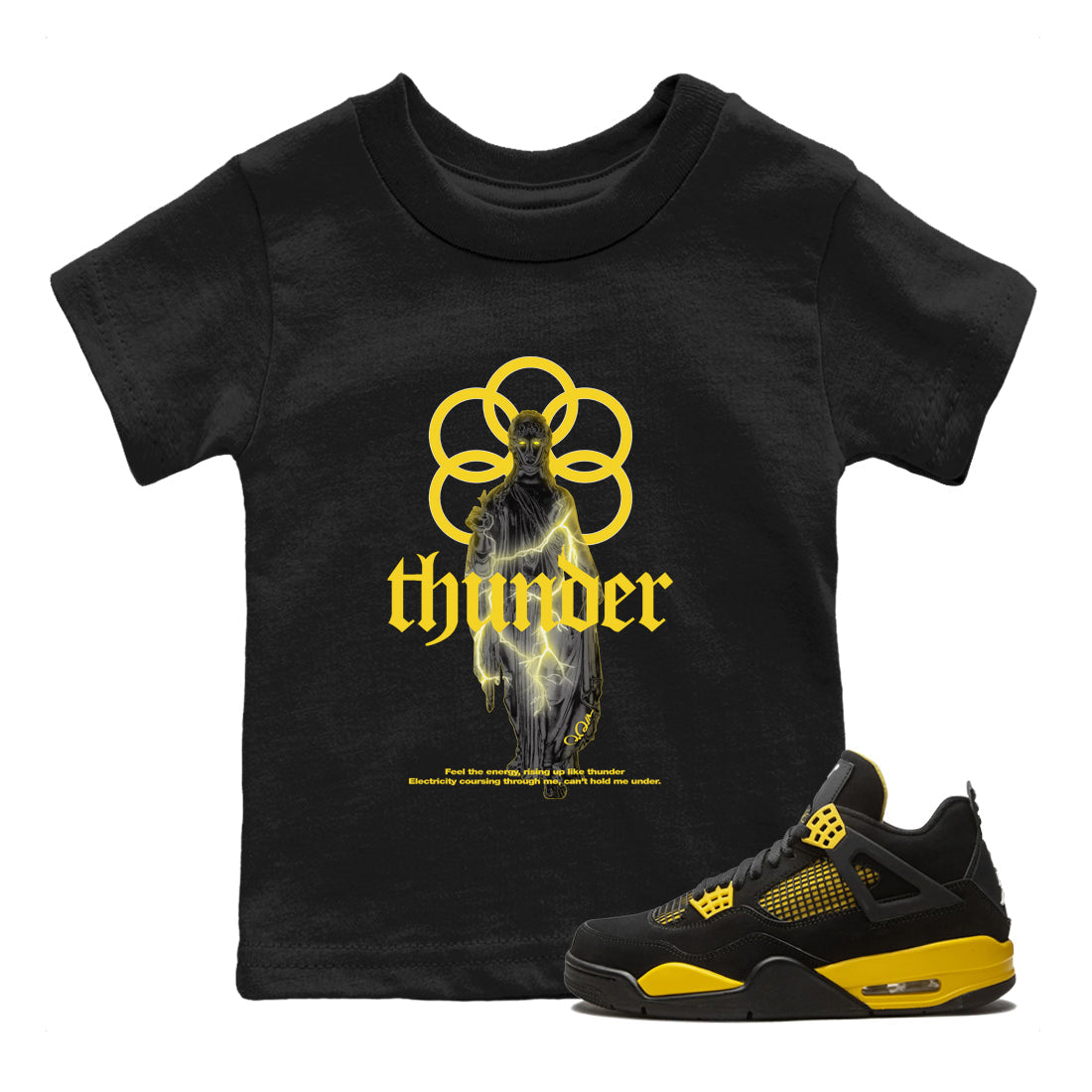 Statue Woman Kids Tops - Air Jordan 4 Thunder