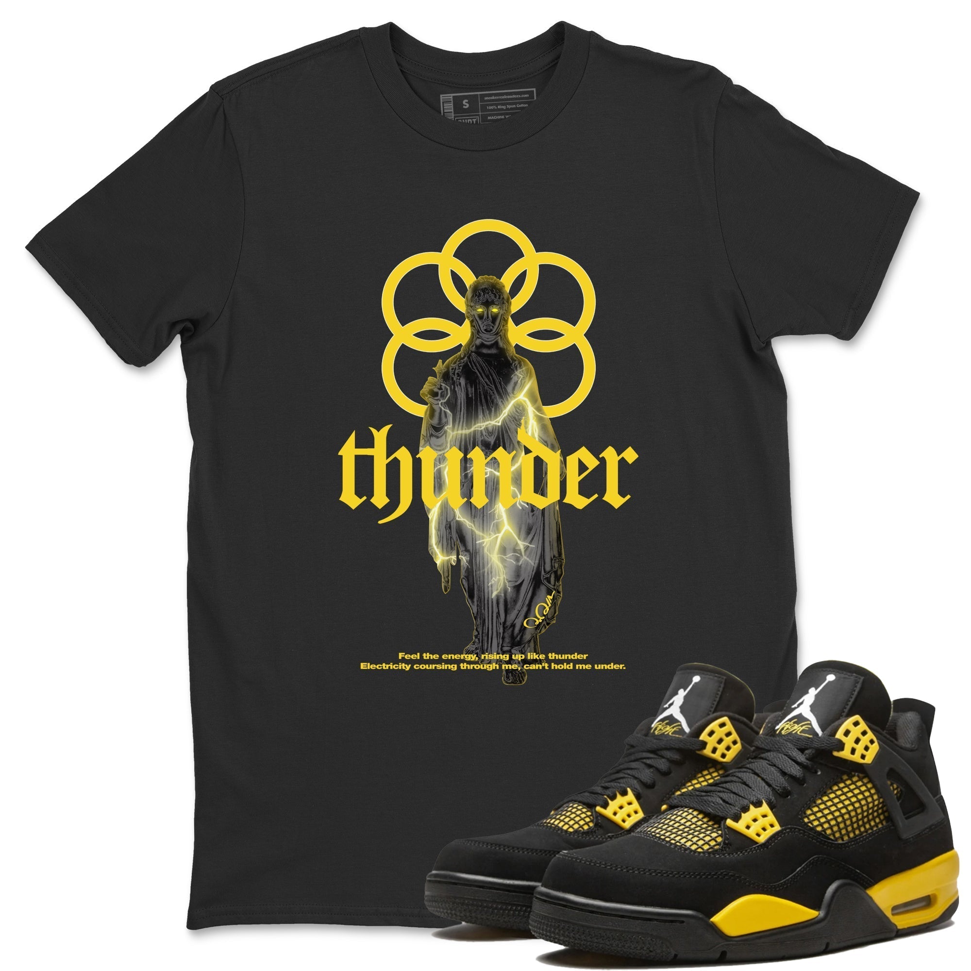 Statue Woman Unisex Tops - Air Jordan 4 Thunder