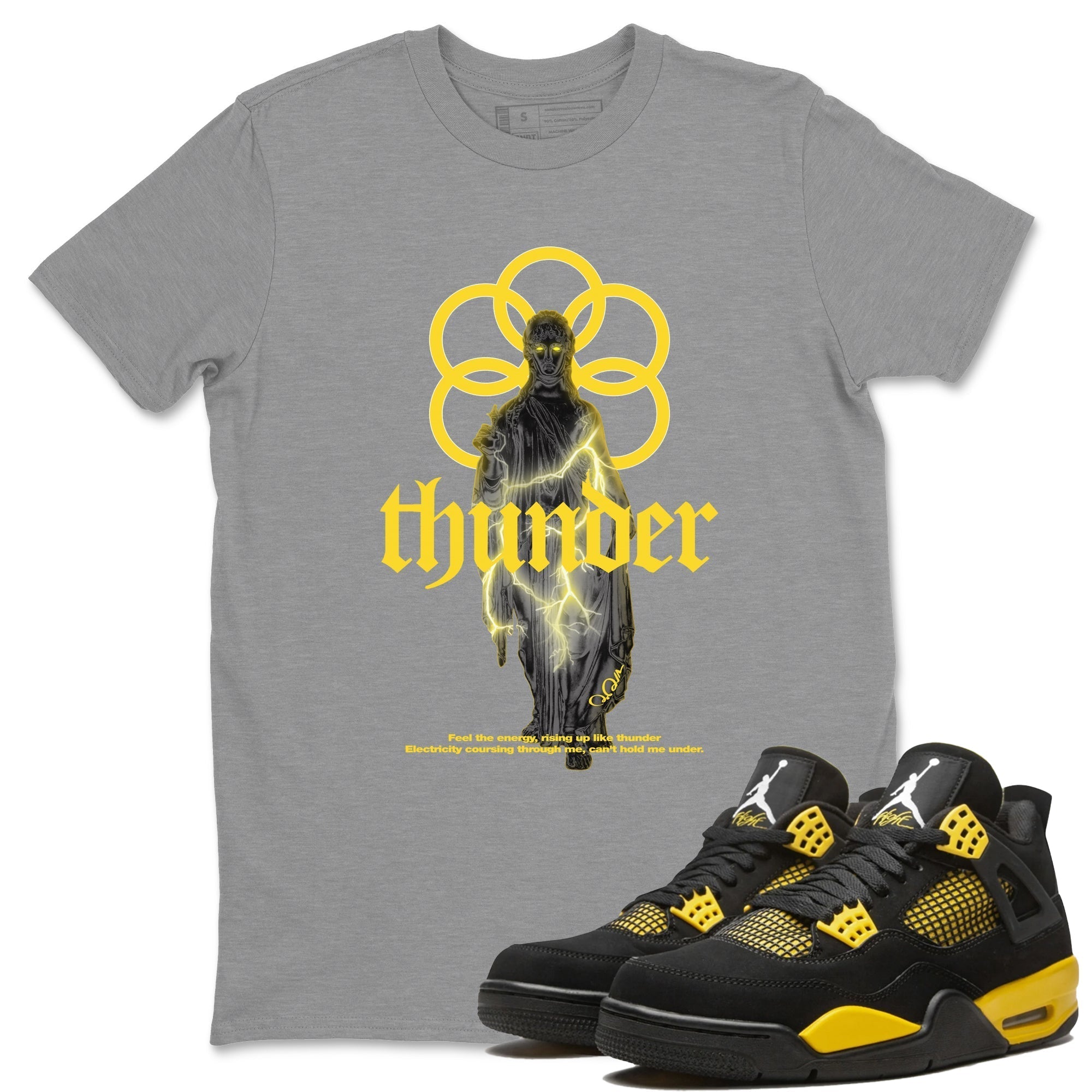 Statue Woman Unisex Tops - Air Jordan 4 Thunder