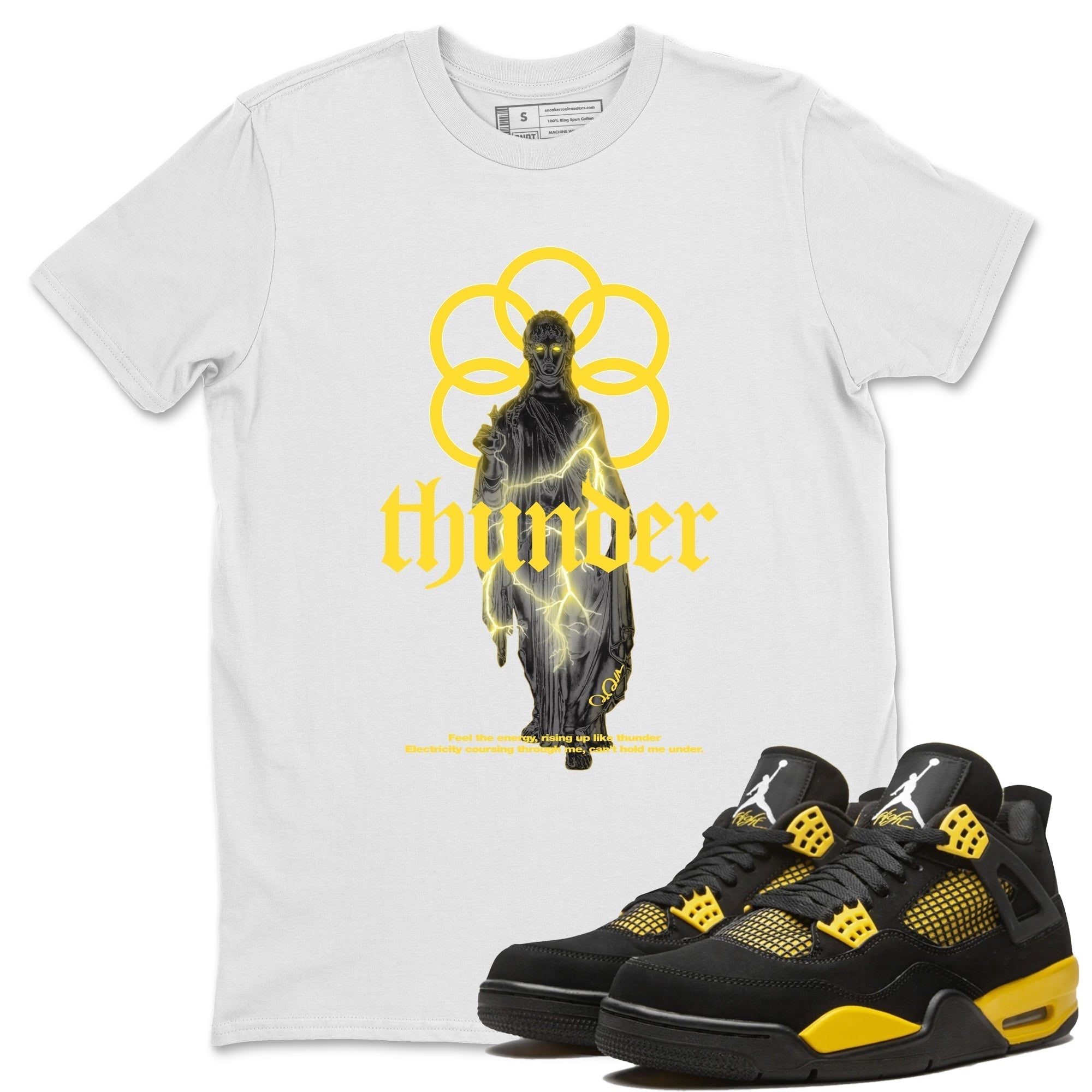 Statue Woman Unisex Tops - Air Jordan 4 Thunder