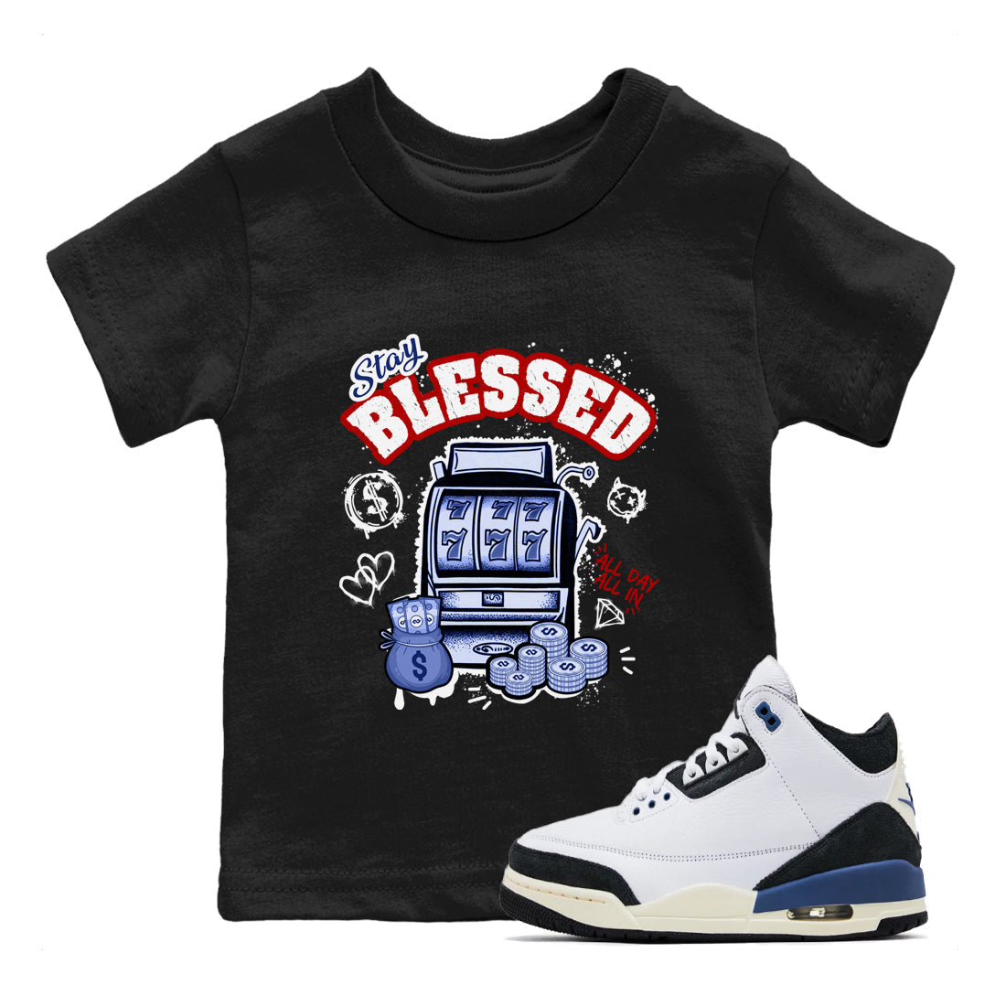 Stay Blessed snkmatch Tees Kids - Air Jordan 1 Rare Air