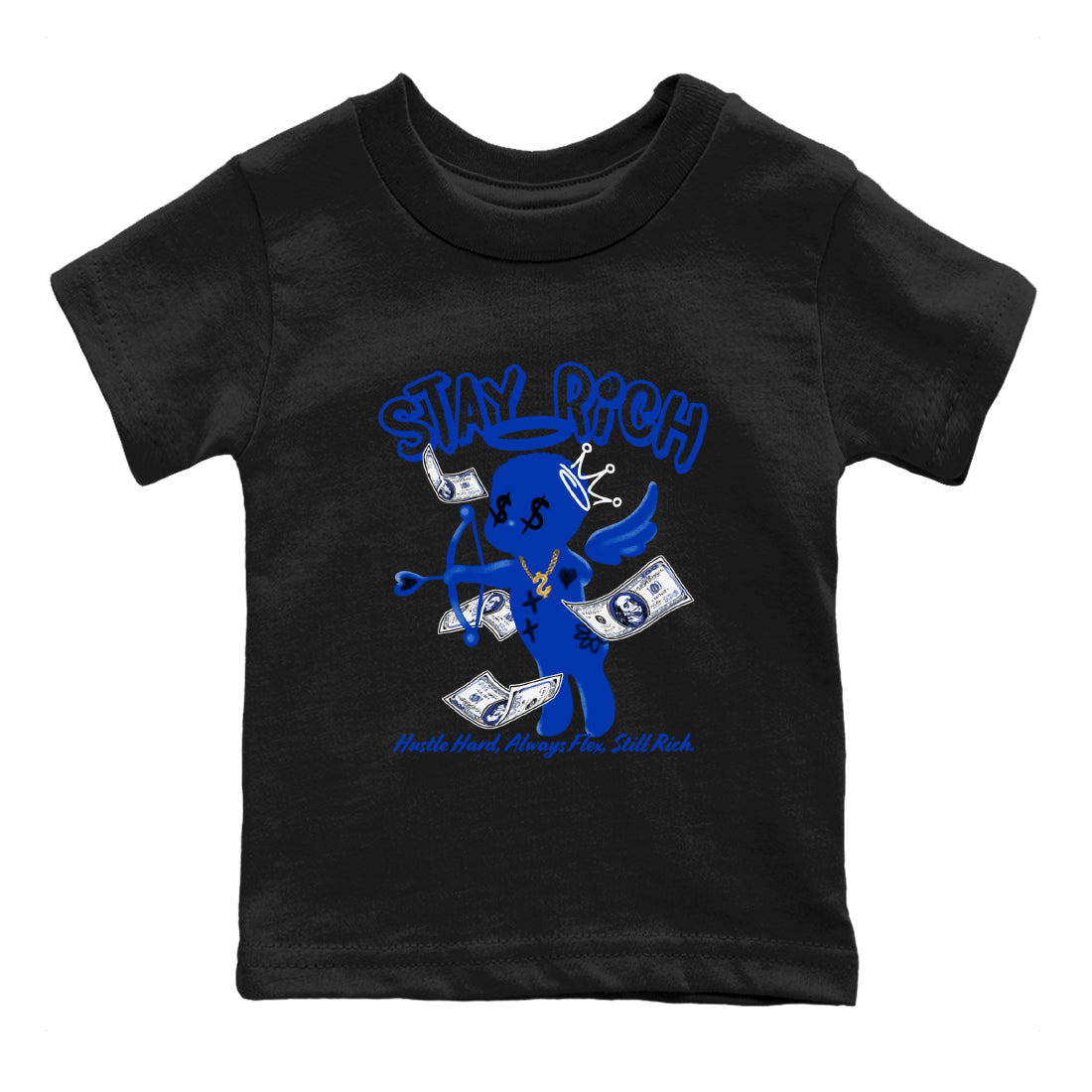 Stay Rich snkmatch Tees Kids - Air Foamposite One Royal