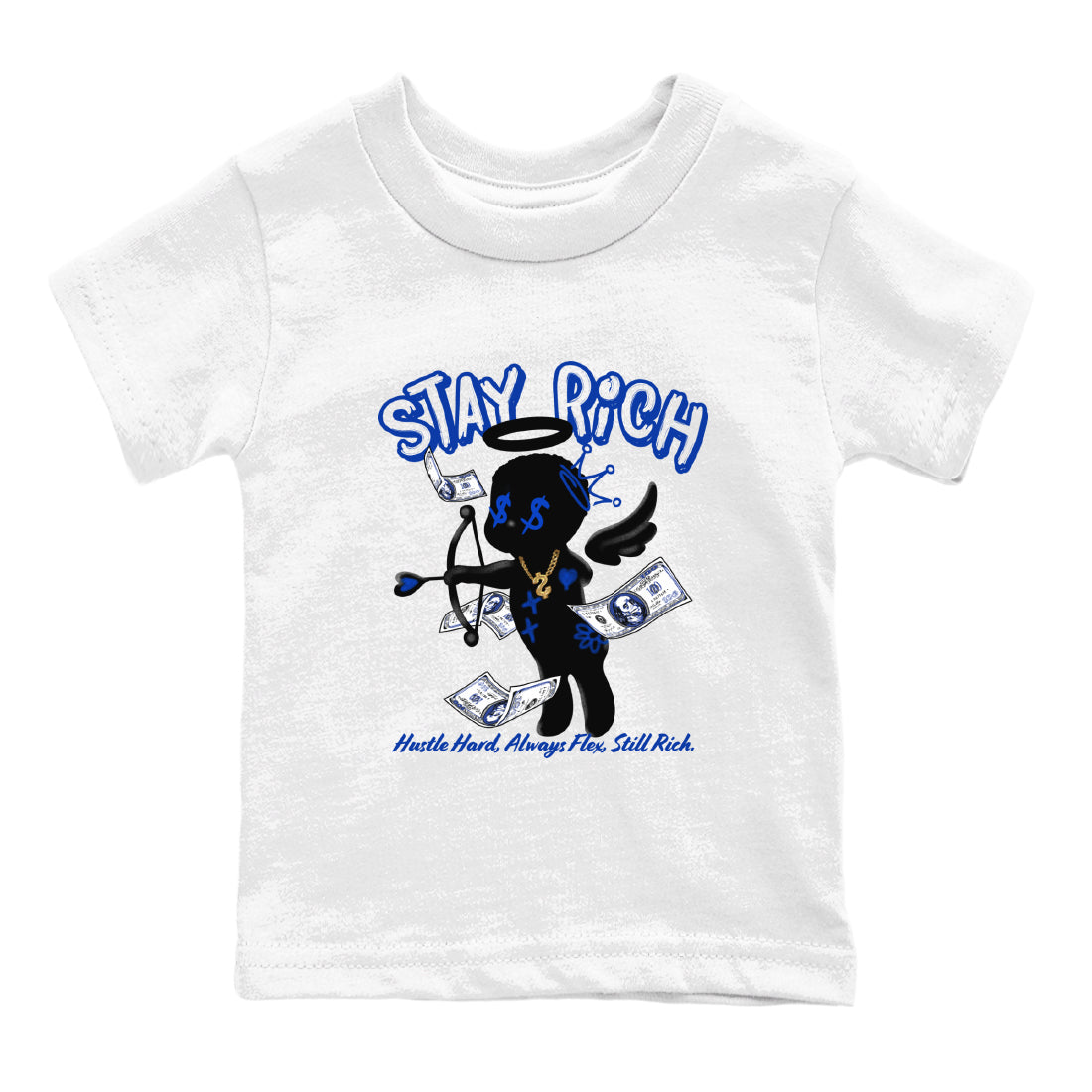Stay Rich snkmatch Tees Kids - Air Foamposite One Royal