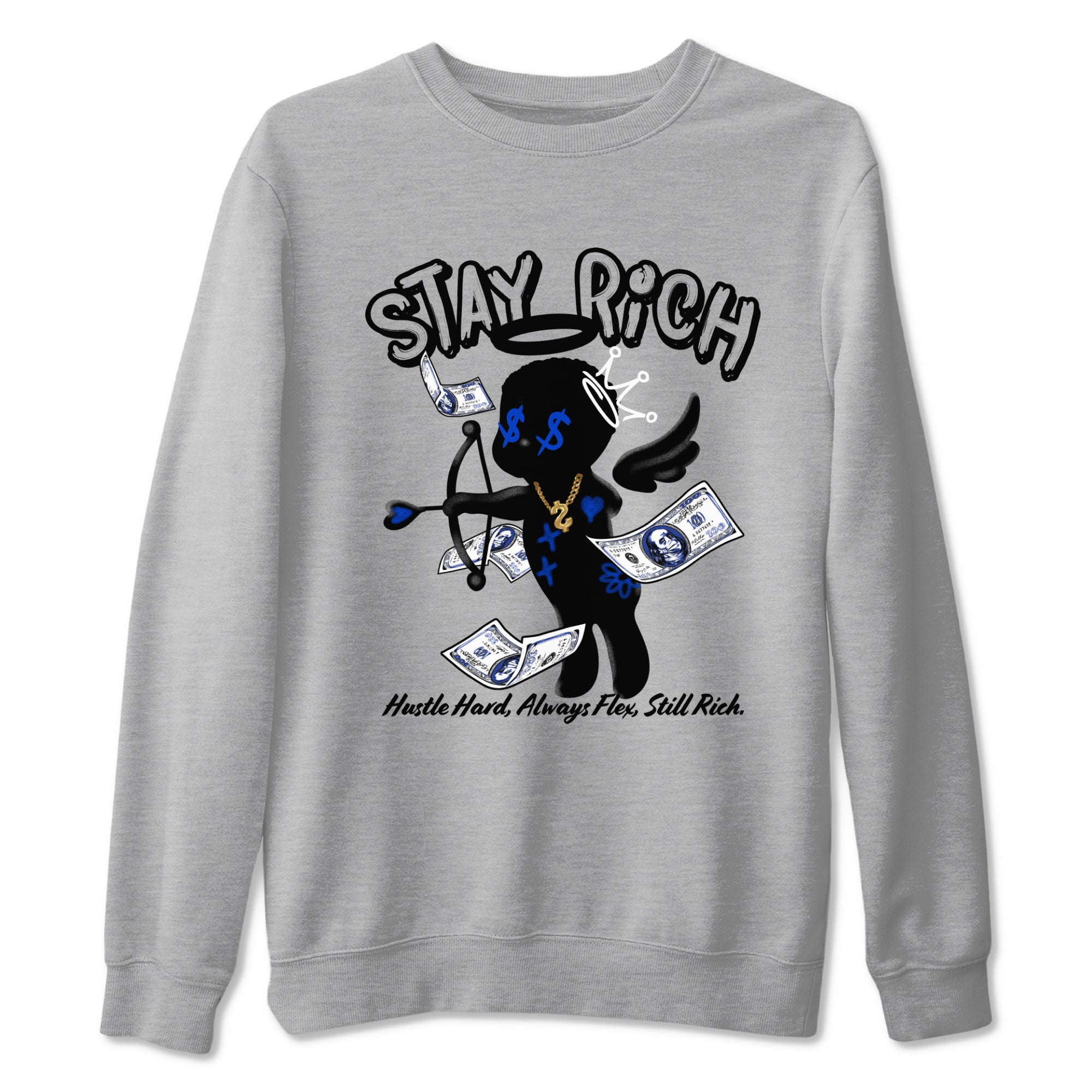 Stay Rich snkmatch Tees - Air Foamposite One Royal