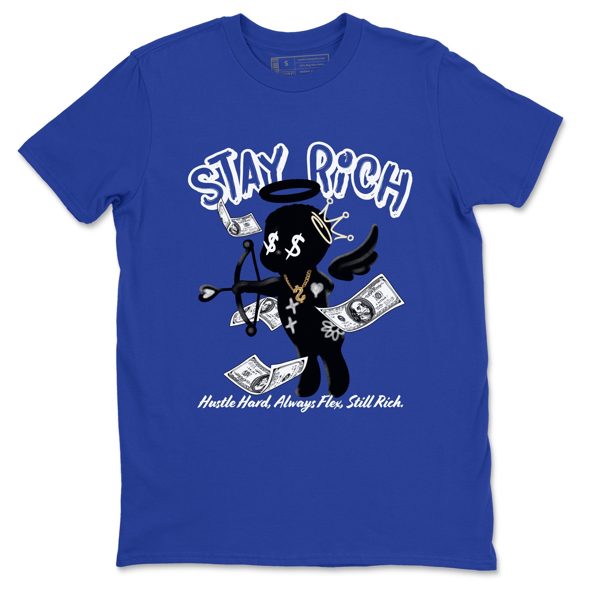 Stay Rich snkmatch Tees - Air Jordan 1 Game Royal