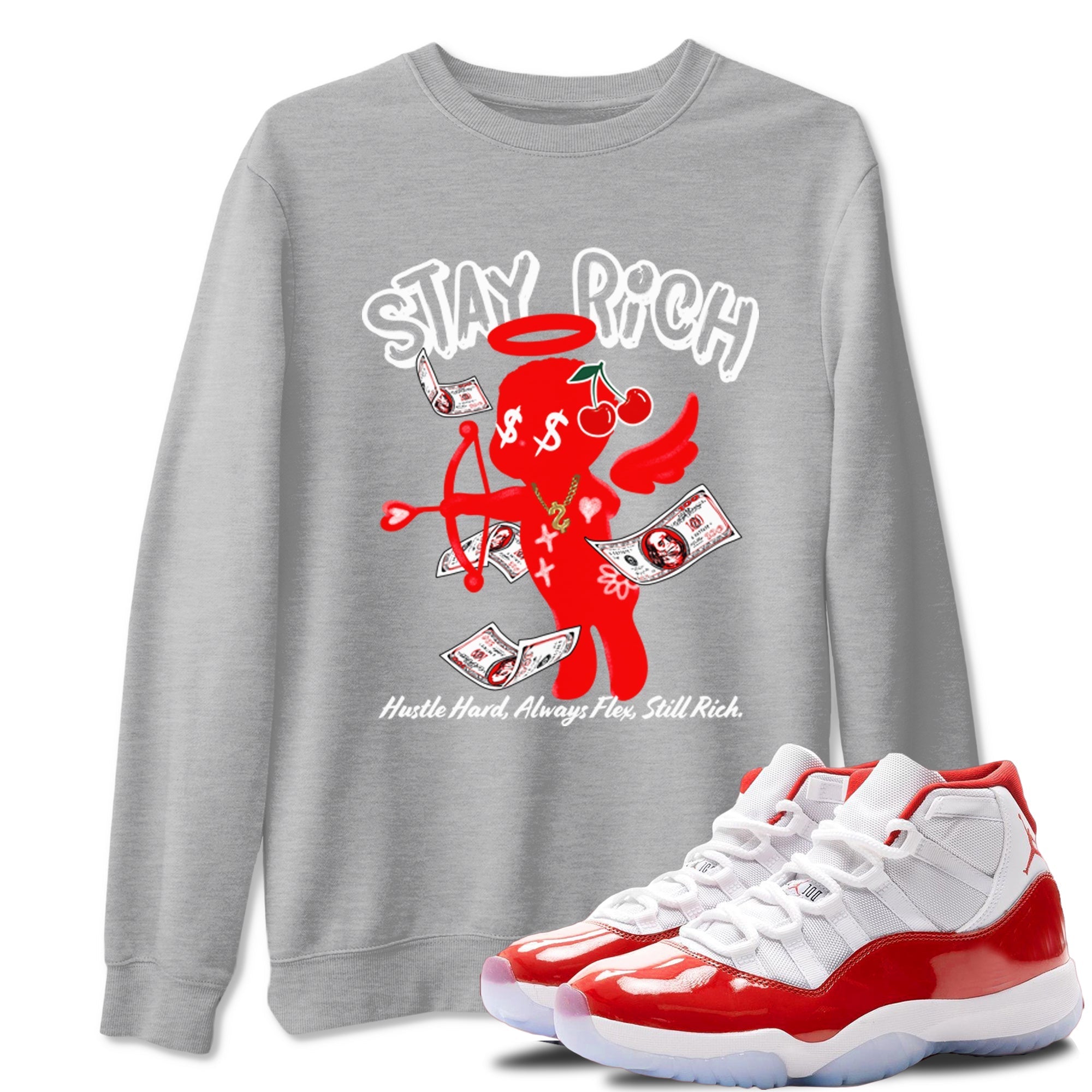Stay Rich snkmatch Tees - Air Jordan 11 Cherry