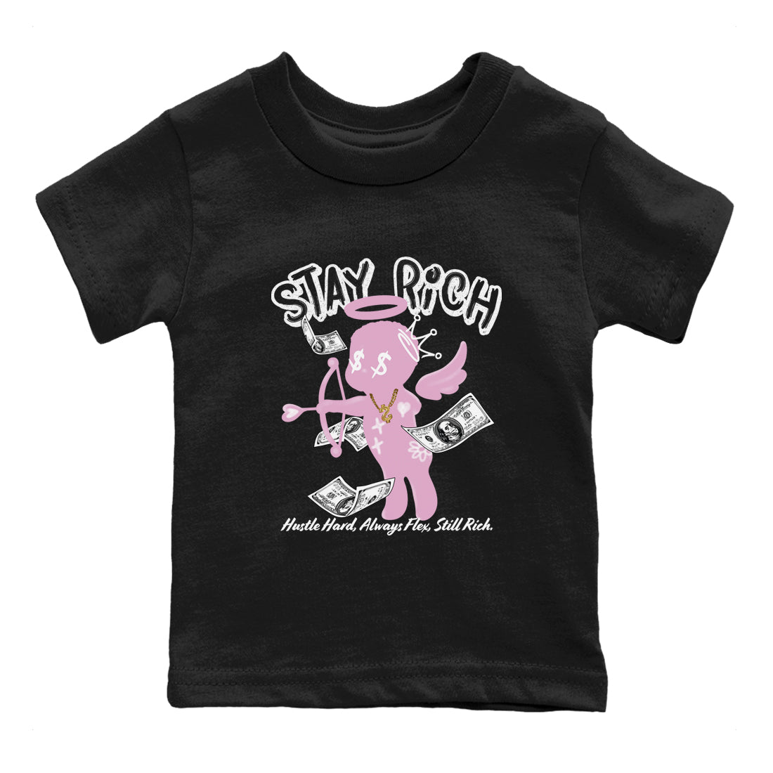 Stay Rich snkmatch Tees Kids - Air Jordan 4 Orchid
