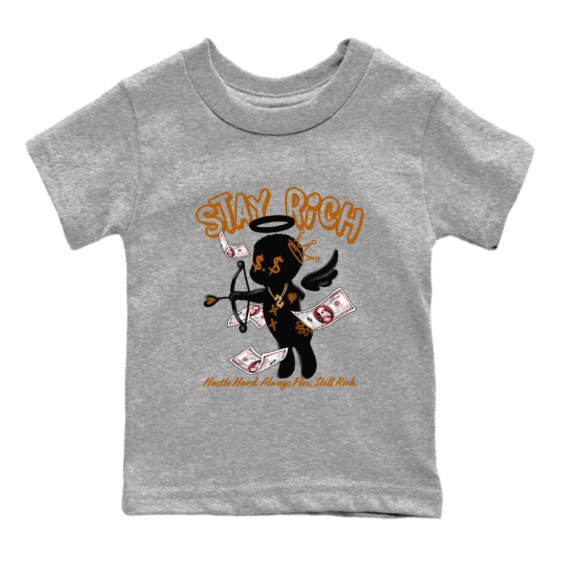 Stay Rich snkmatch Tees Kids - Air Jordan 5 Archaeo Brown