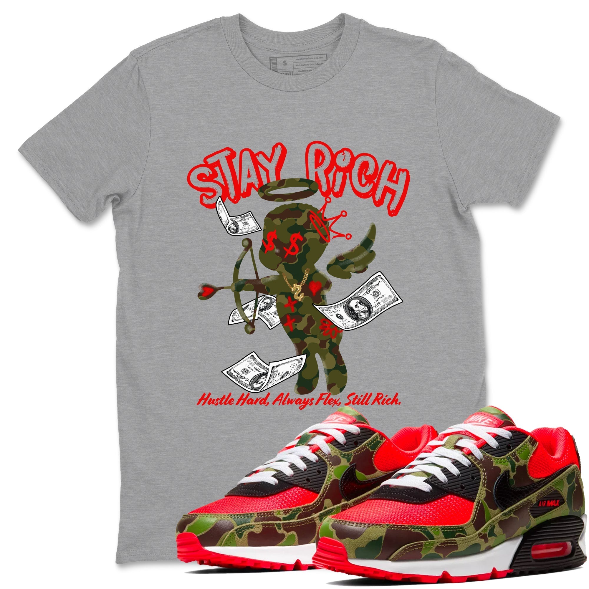Stay Rich snkmatch Tees - Air Max 90 Reverse Duck Camo