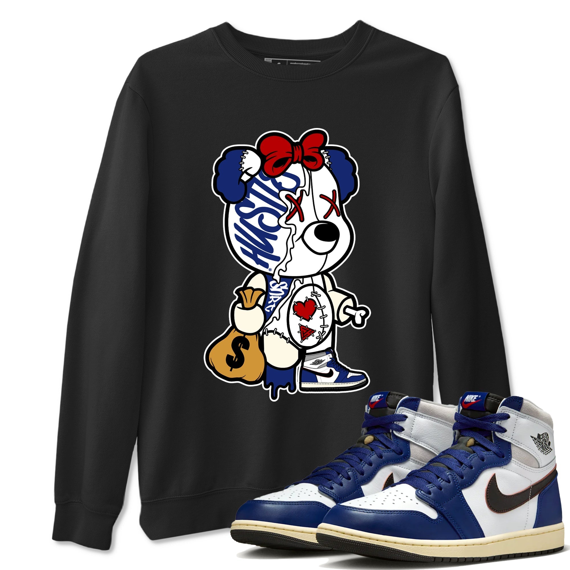 Stitched Hustle Bear snkmatch Tees - Air Jordan 1 Rare Air