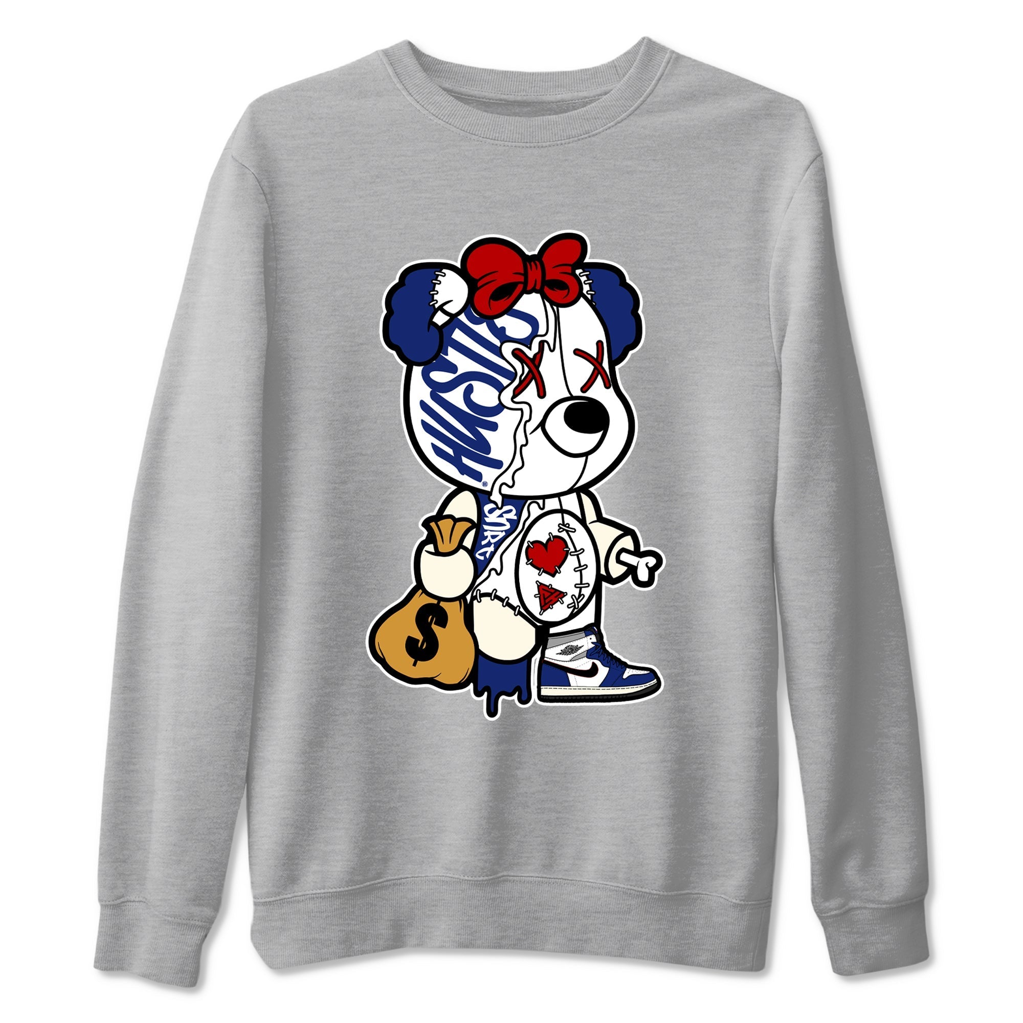 Stitched Hustle Bear snkmatch Tees - Air Jordan 1 Rare Air