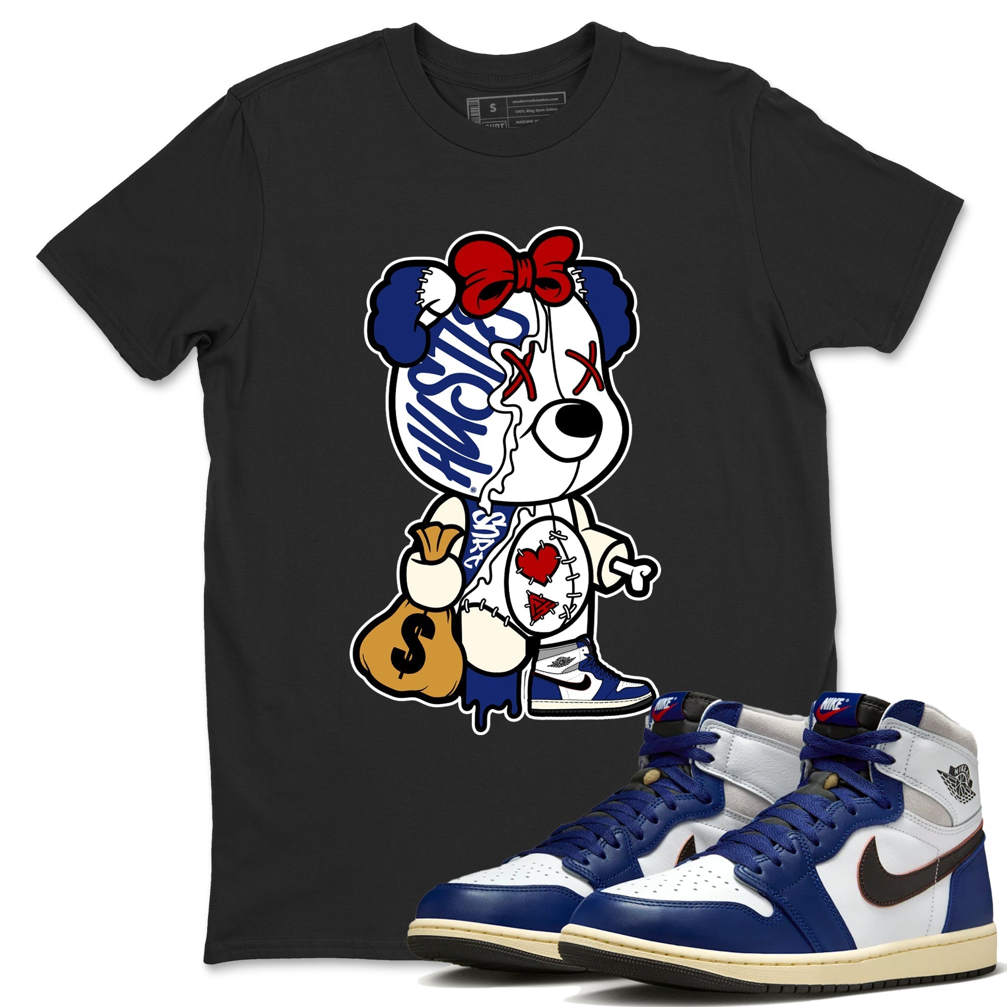 Stitched Hustle Bear snkmatch Tees - Air Jordan 1 Rare Air