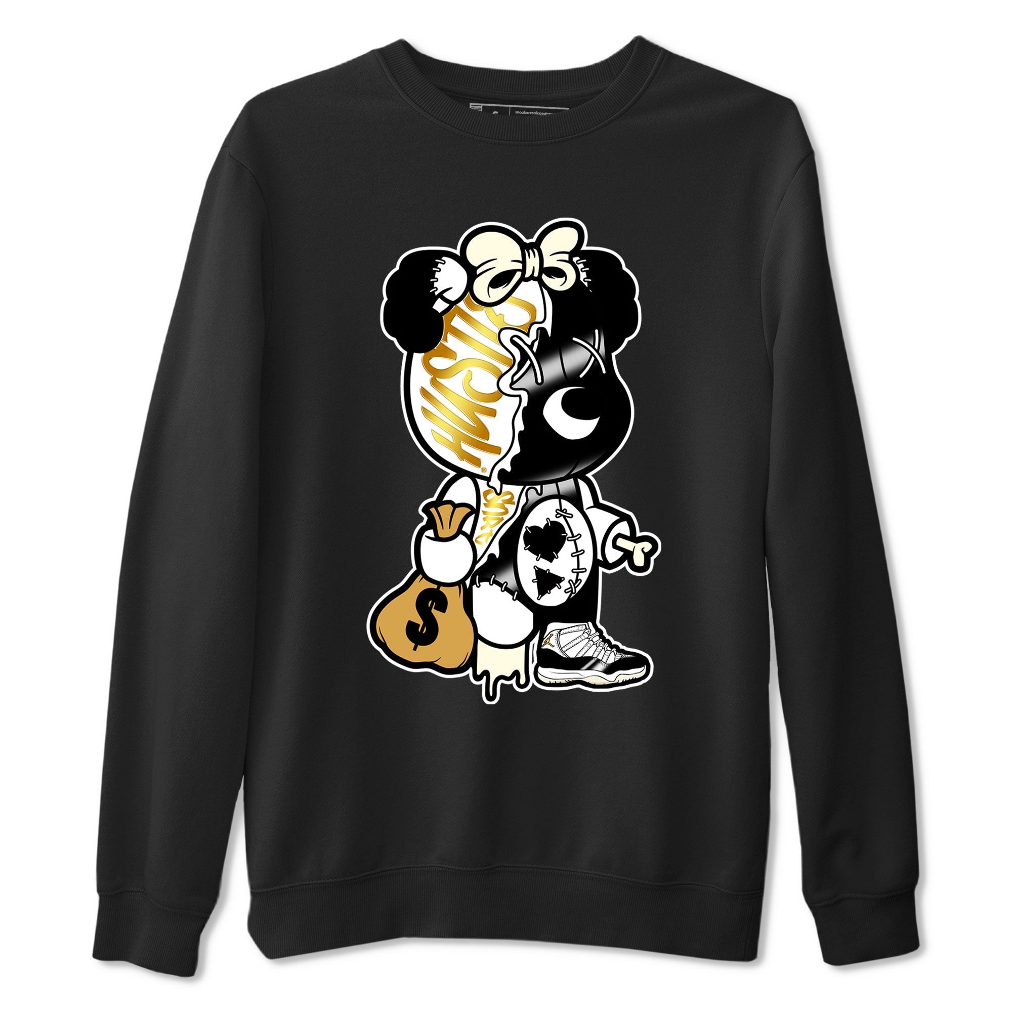 Stitched Hustle Bear snkmatch Tee - Air Jordan 11 Gratitude