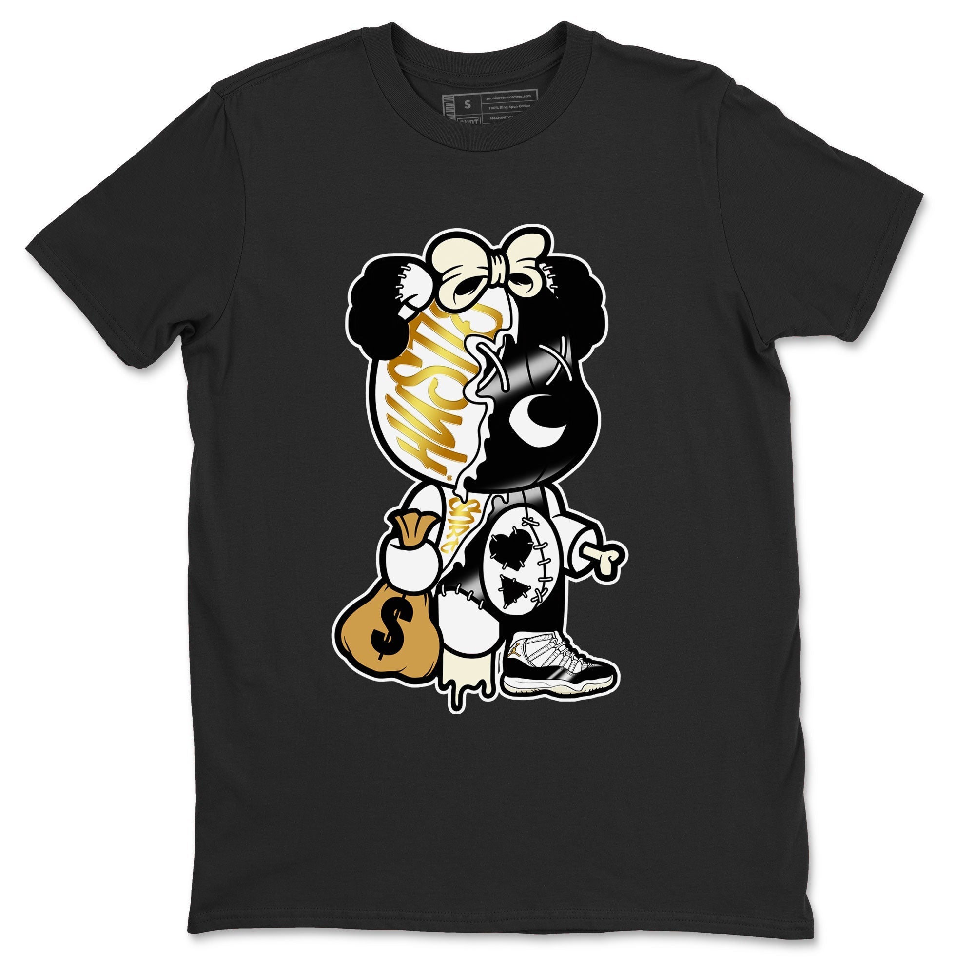 Stitched Hustle Bear snkmatch Tee - Air Jordan 11 Gratitude