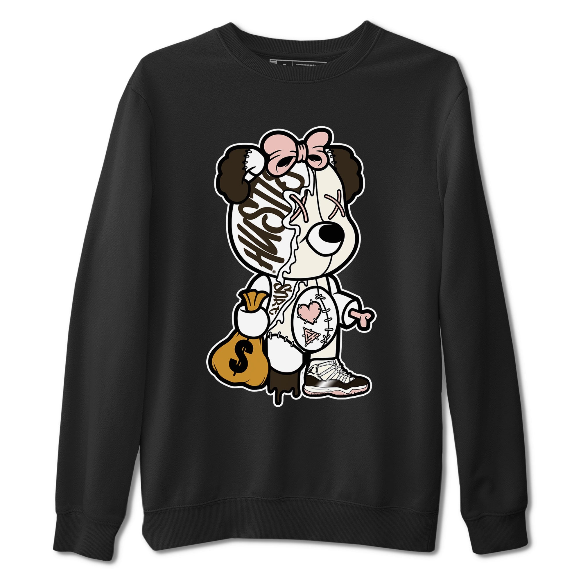 Stitched Hustle Bear snkmatch Tee - Air Jordan 11 Neapolitan