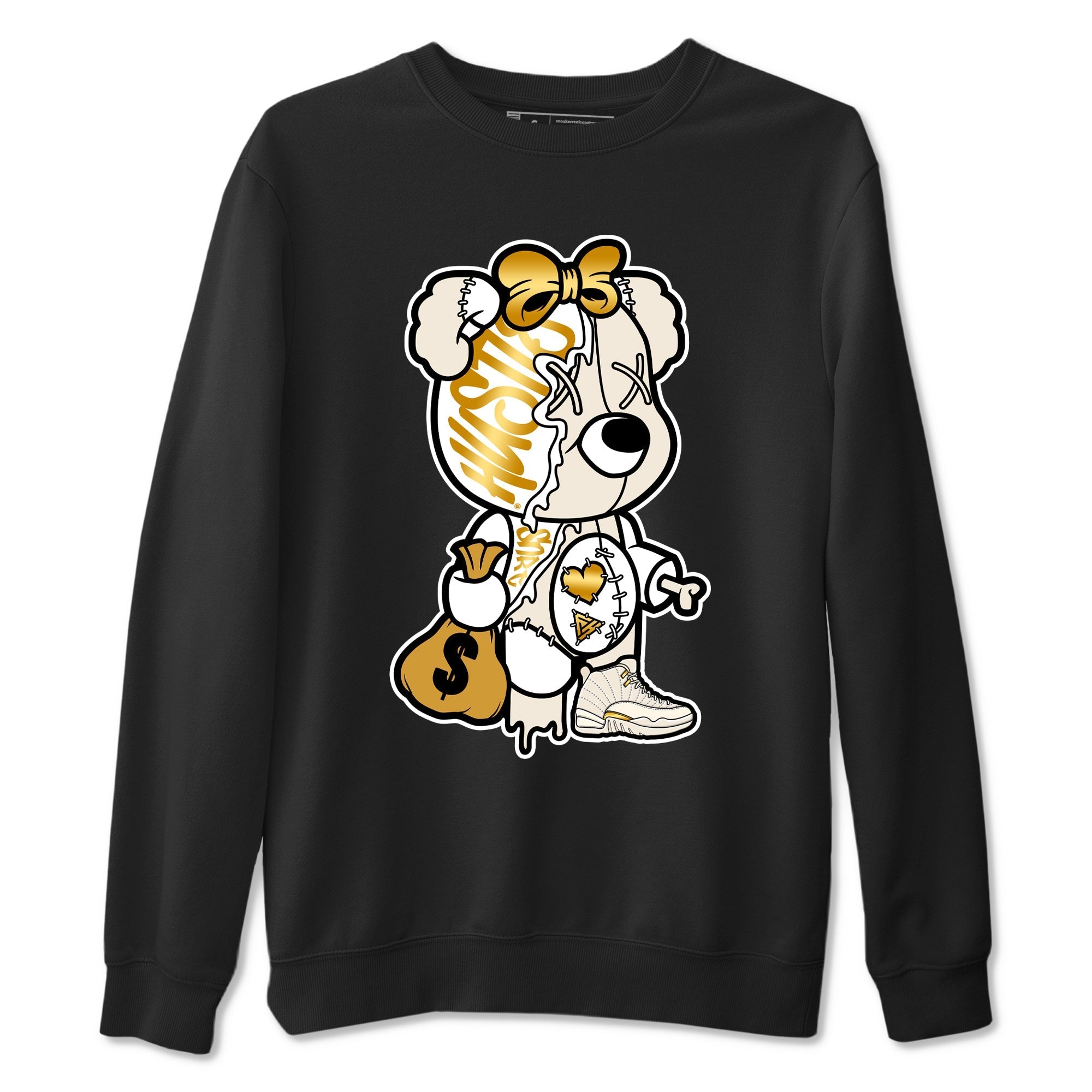 Stitched Hustle Bear snkmatch Tees - Air Jordan 12 Phantom