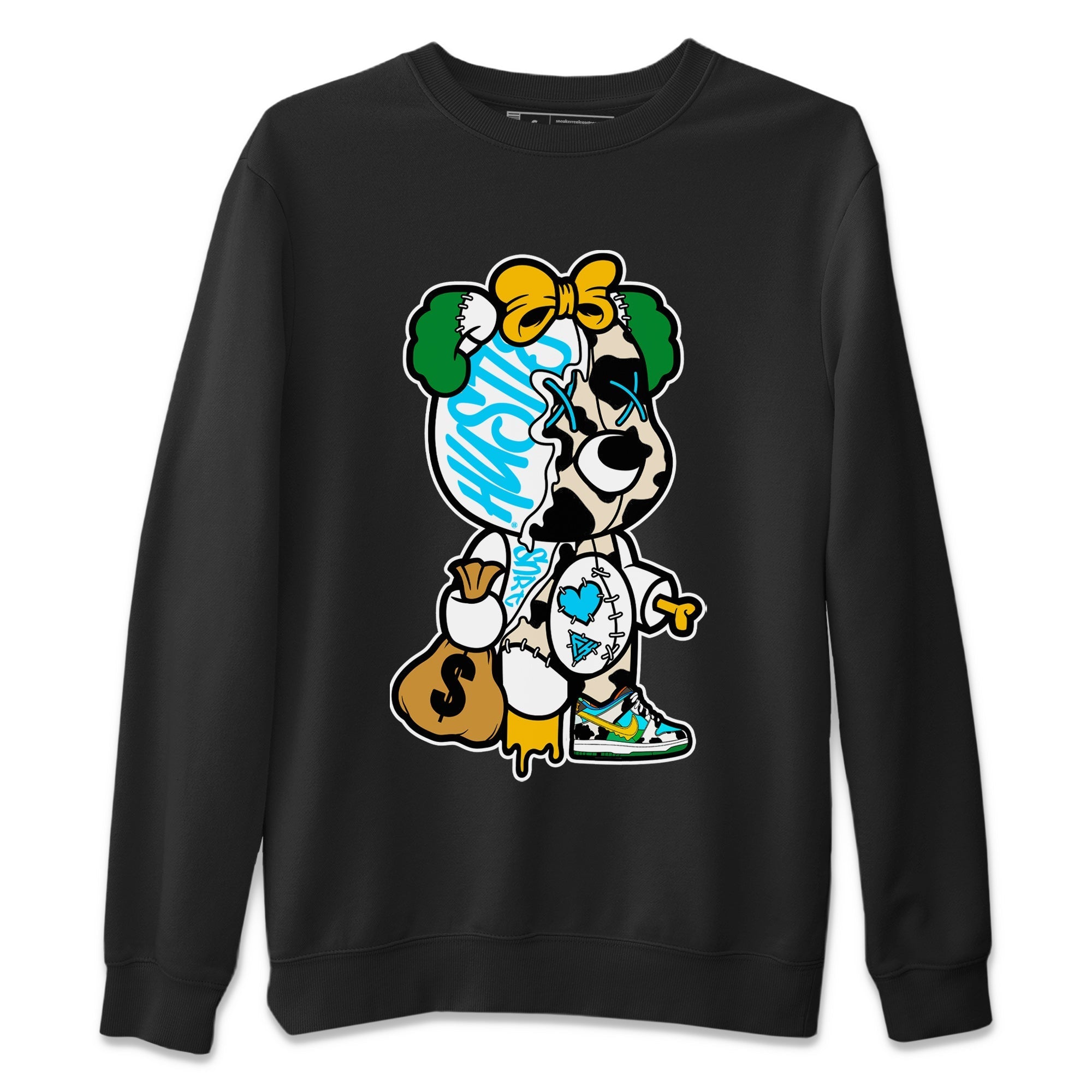 Stitched Hustle Bear Unisex Tops - Dunk Chunky Dunky
