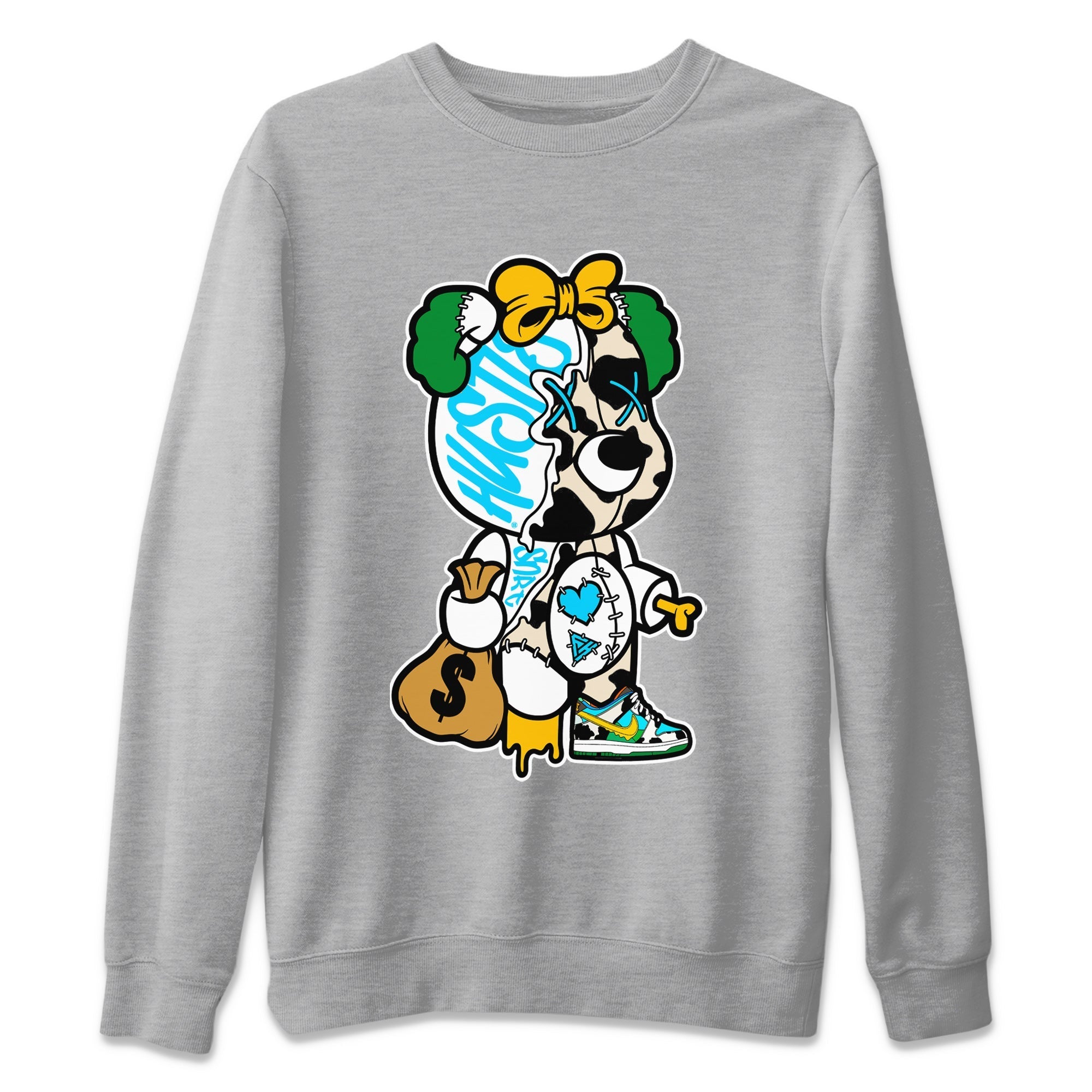 Stitched Hustle Bear Unisex Tops - Dunk Chunky Dunky