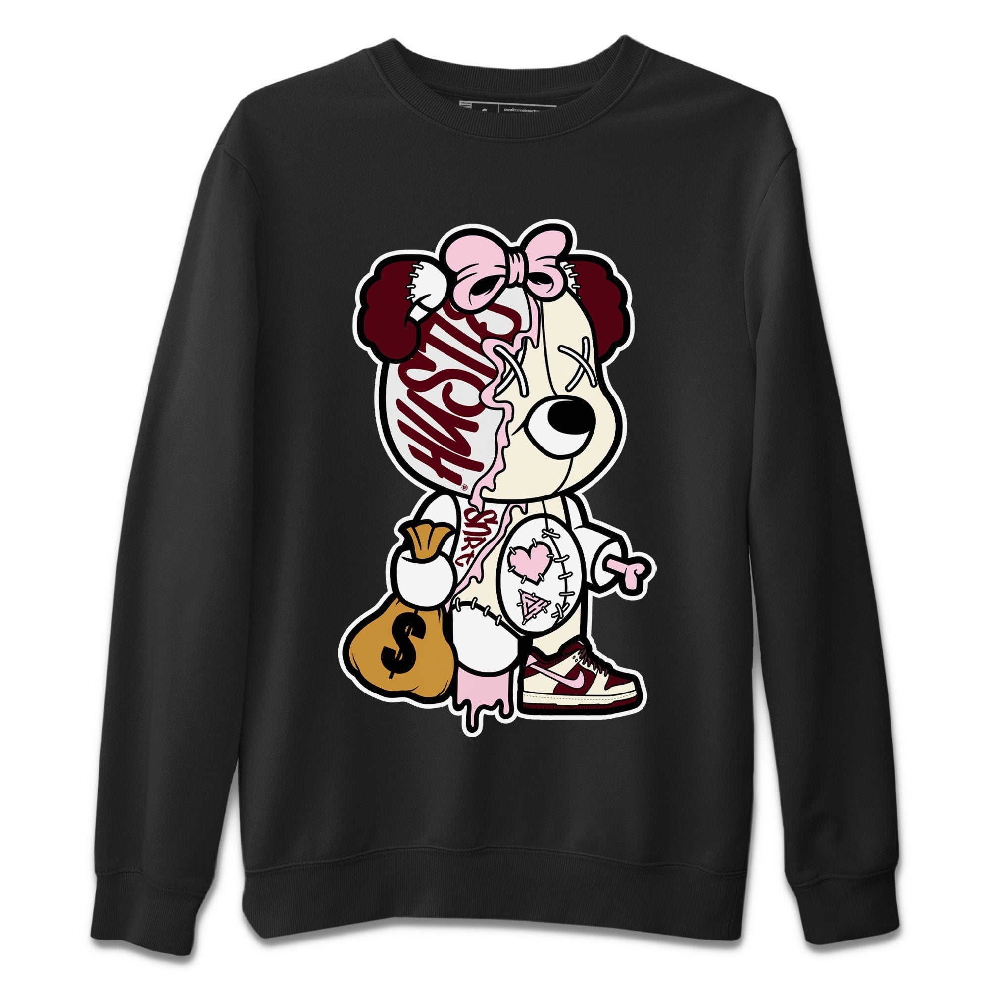 Stitched Hustle Bear Unisex Tops - Dunk Valentines Day