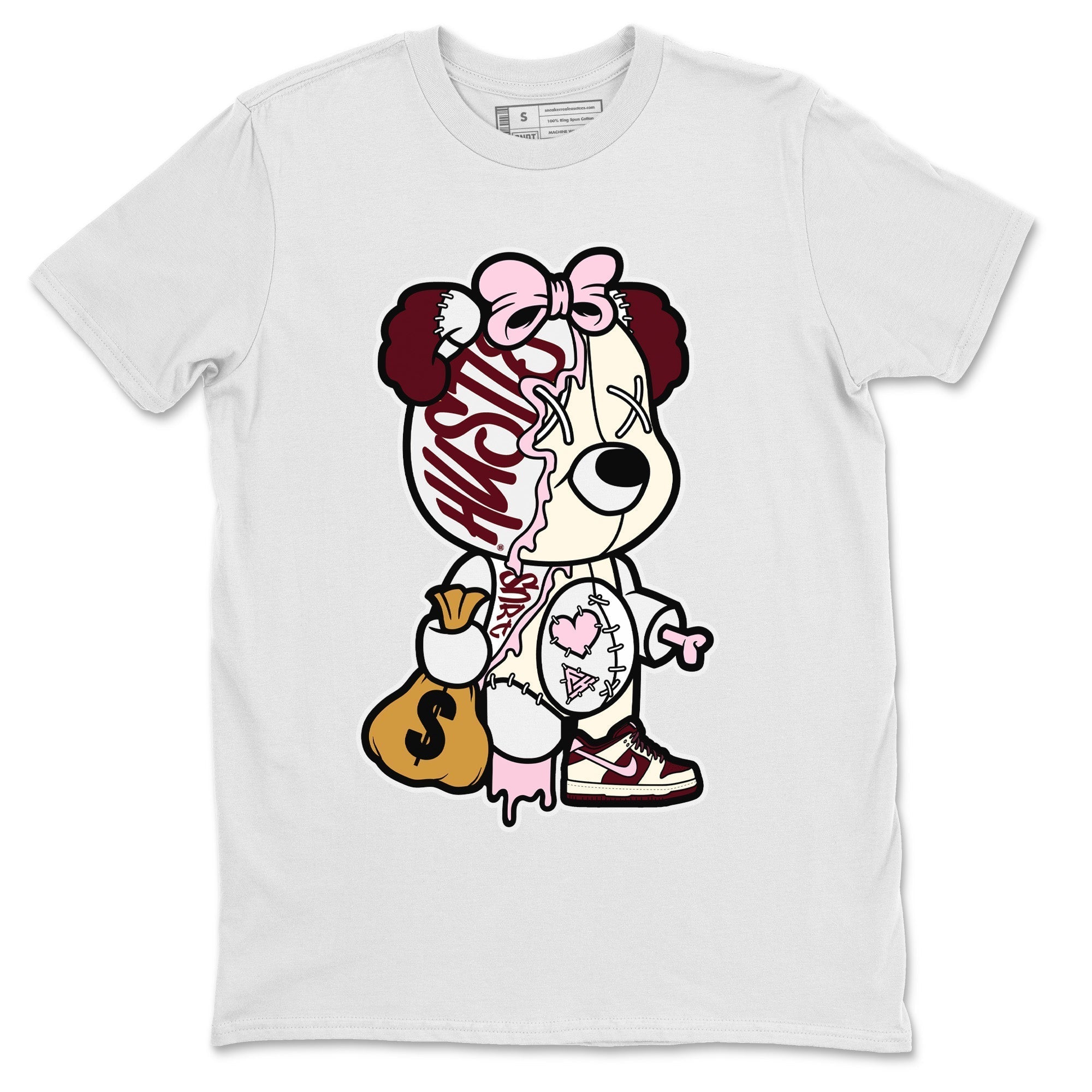 Stitched Hustle Bear Unisex Tops - Dunk Valentines Day