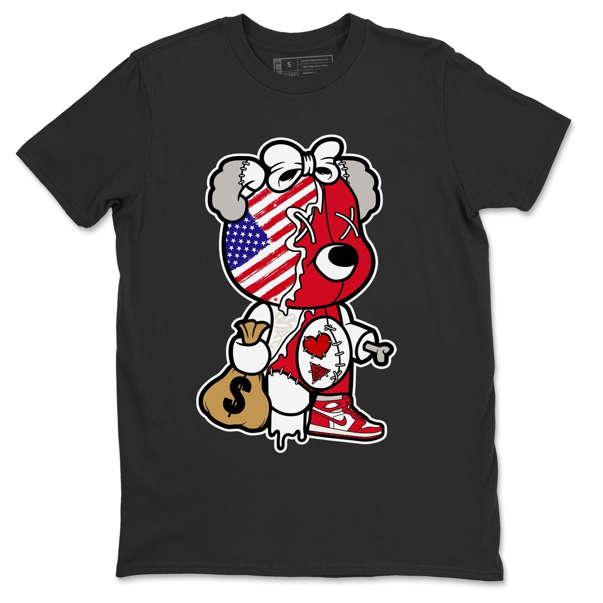 Stitched Hustle Bear Unisex Tops - Air Jordan 1 Newstalgia
