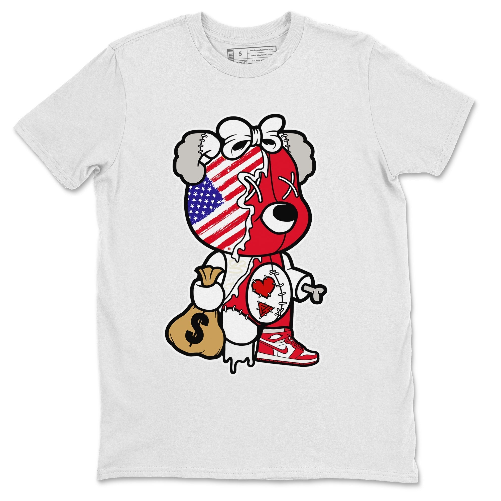 Stitched Hustle Bear Unisex Tops - Air Jordan 1 Newstalgia