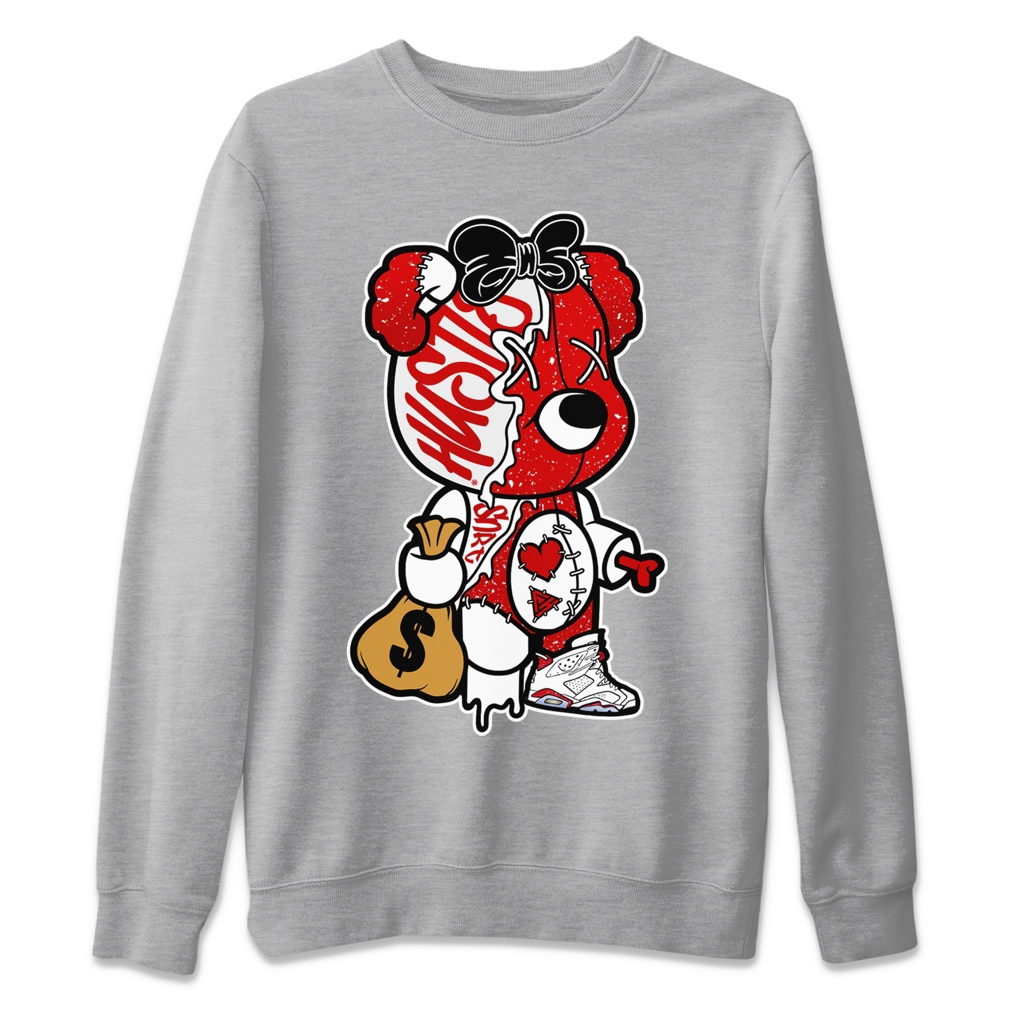 Stitched Hustle Bear Unisex Tops - Air Jordan 6 Red Velvet Cookies