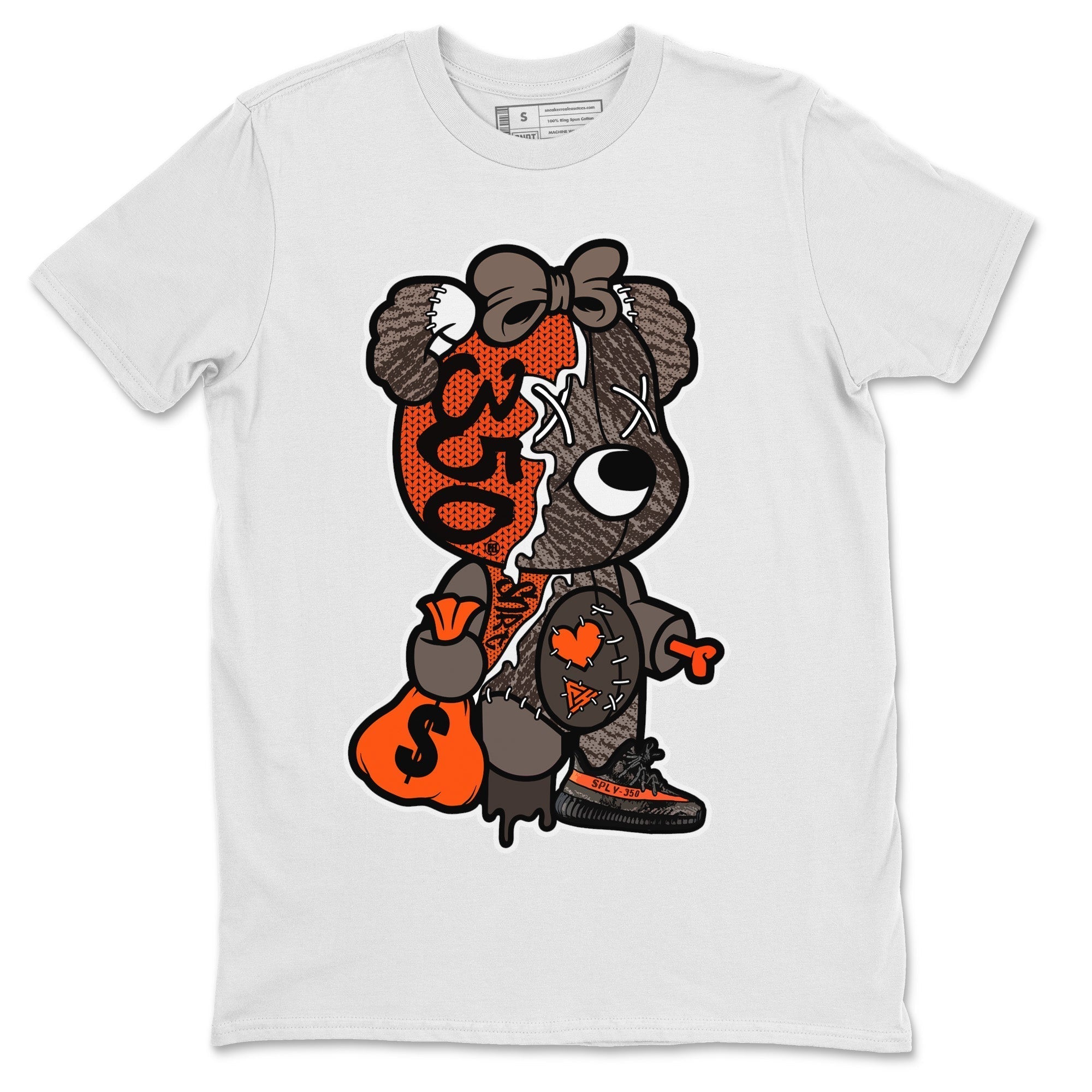 Stitched Hustle Bear Unisex Tops - Yeezy 350 Carbon Beluga