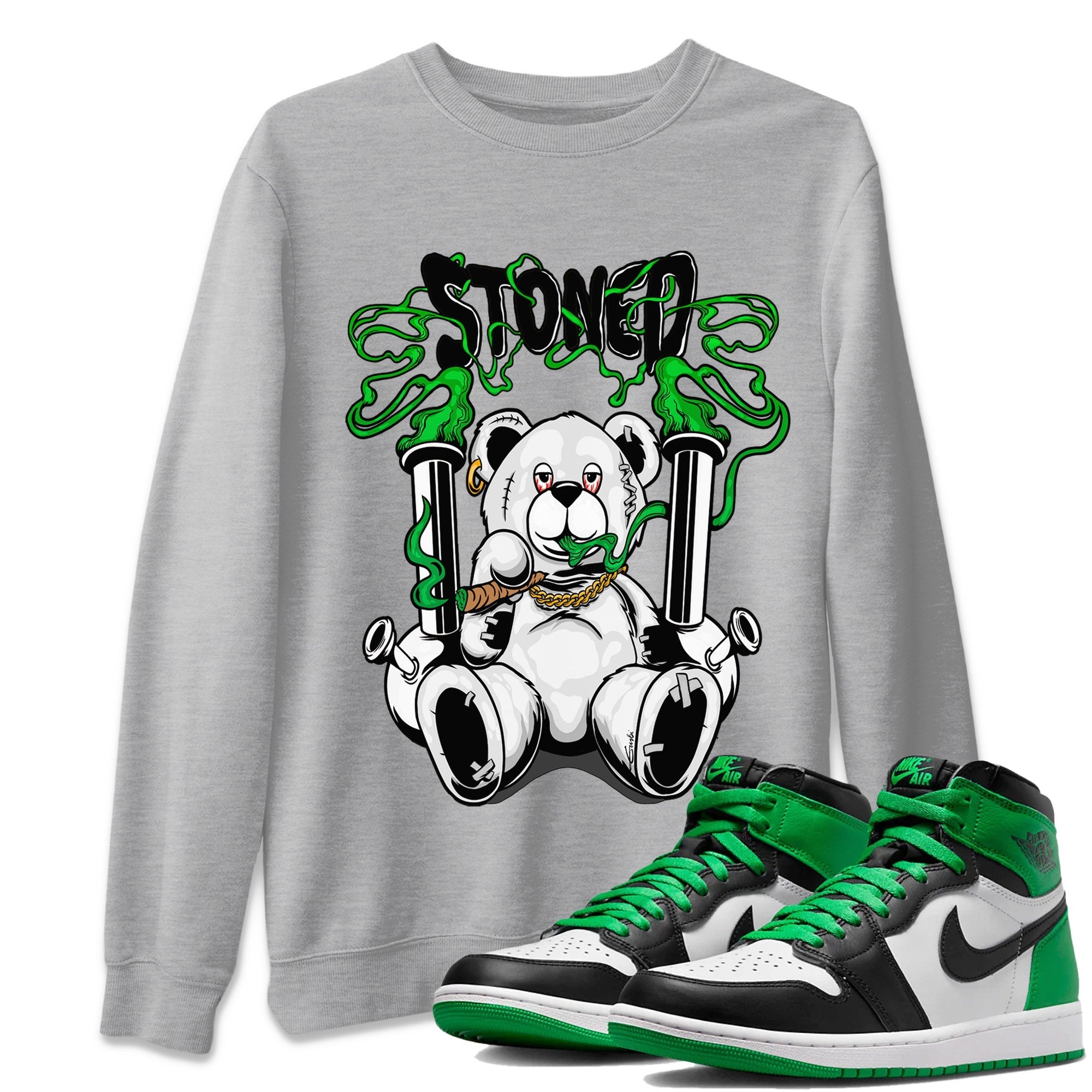Stoned Bear Unisex Tops - Air Jordan 1 Celtics