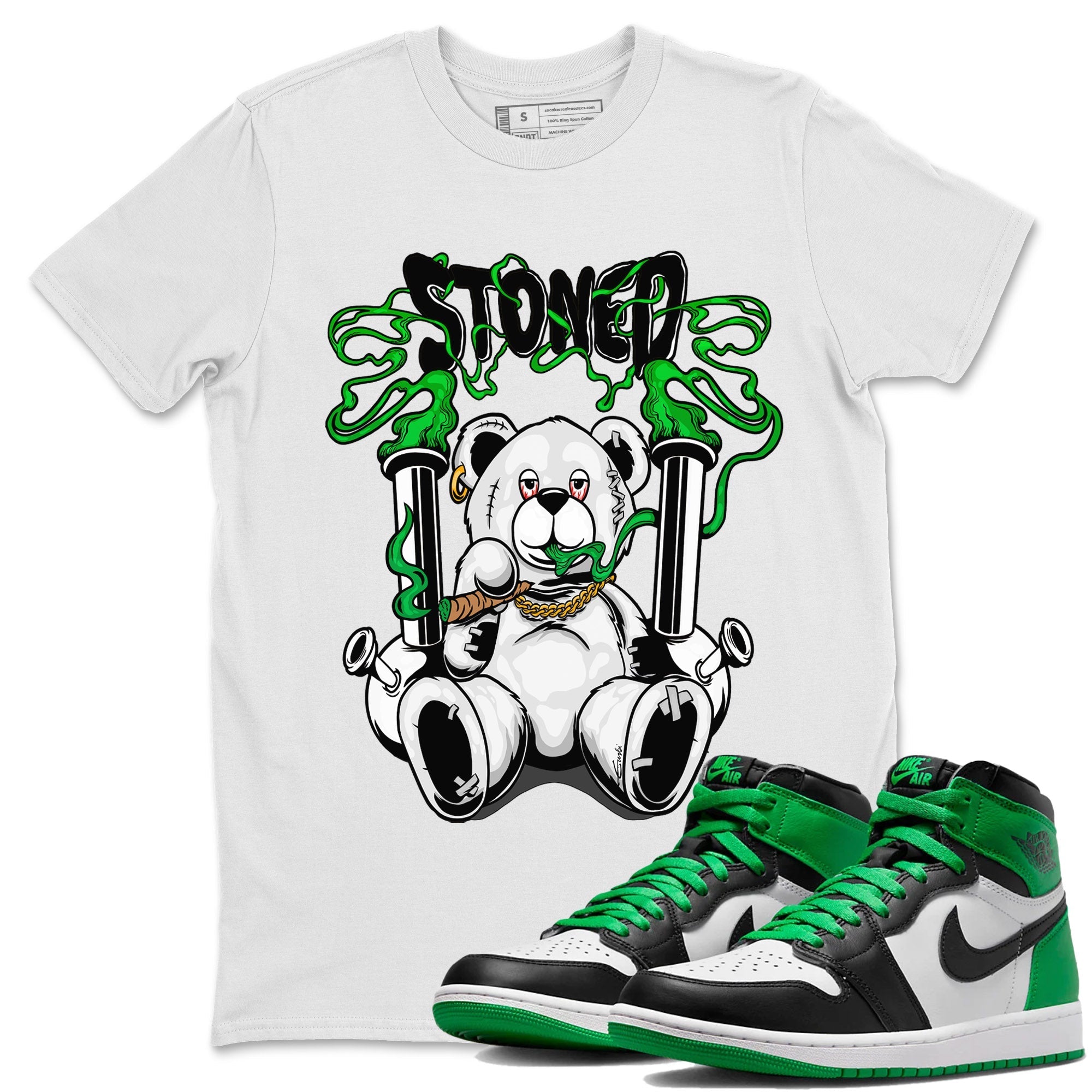 Stoned Bear Unisex Tops - Air Jordan 1 Celtics