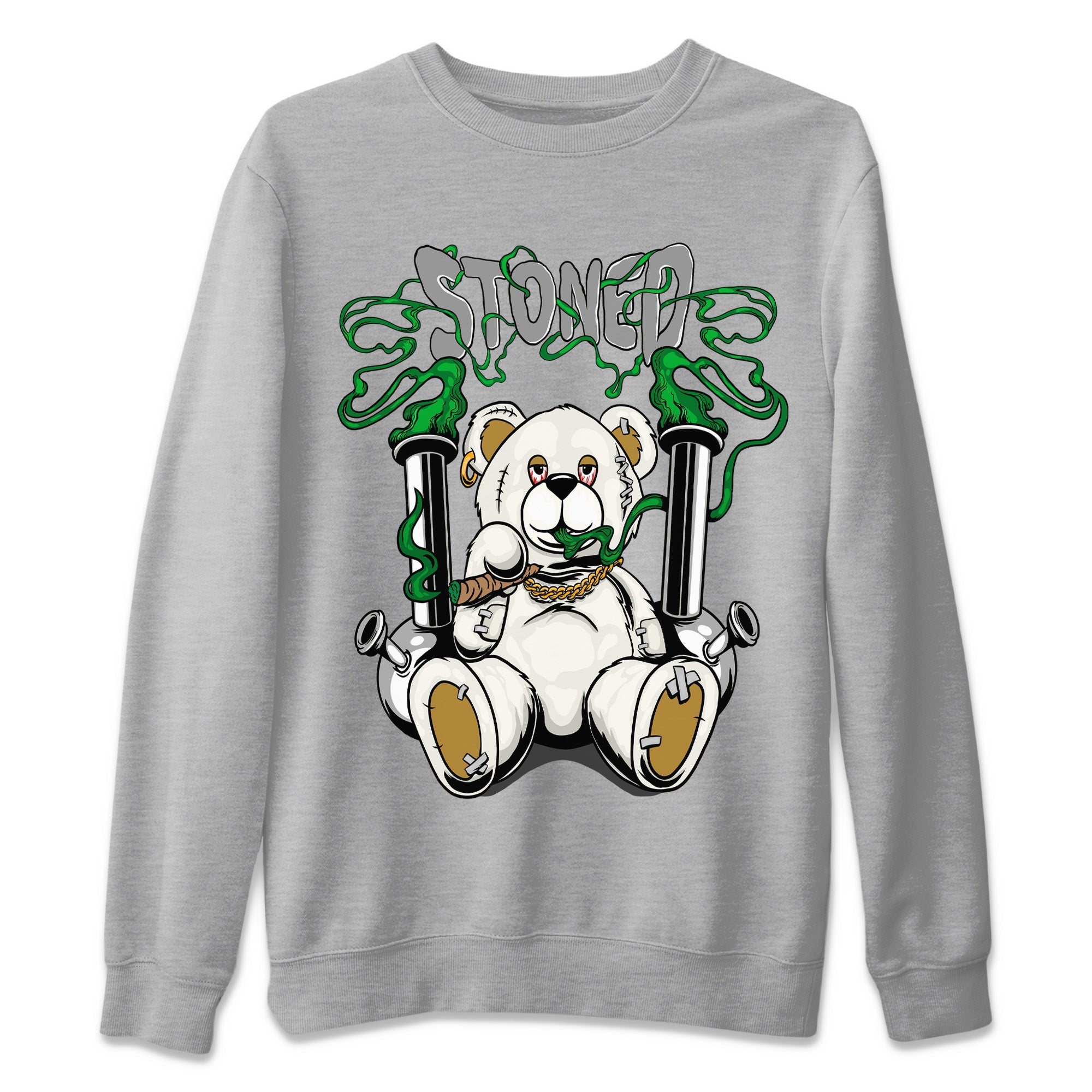Stoned Bear Unisex Tops - Air Jordan 4 Pine Green