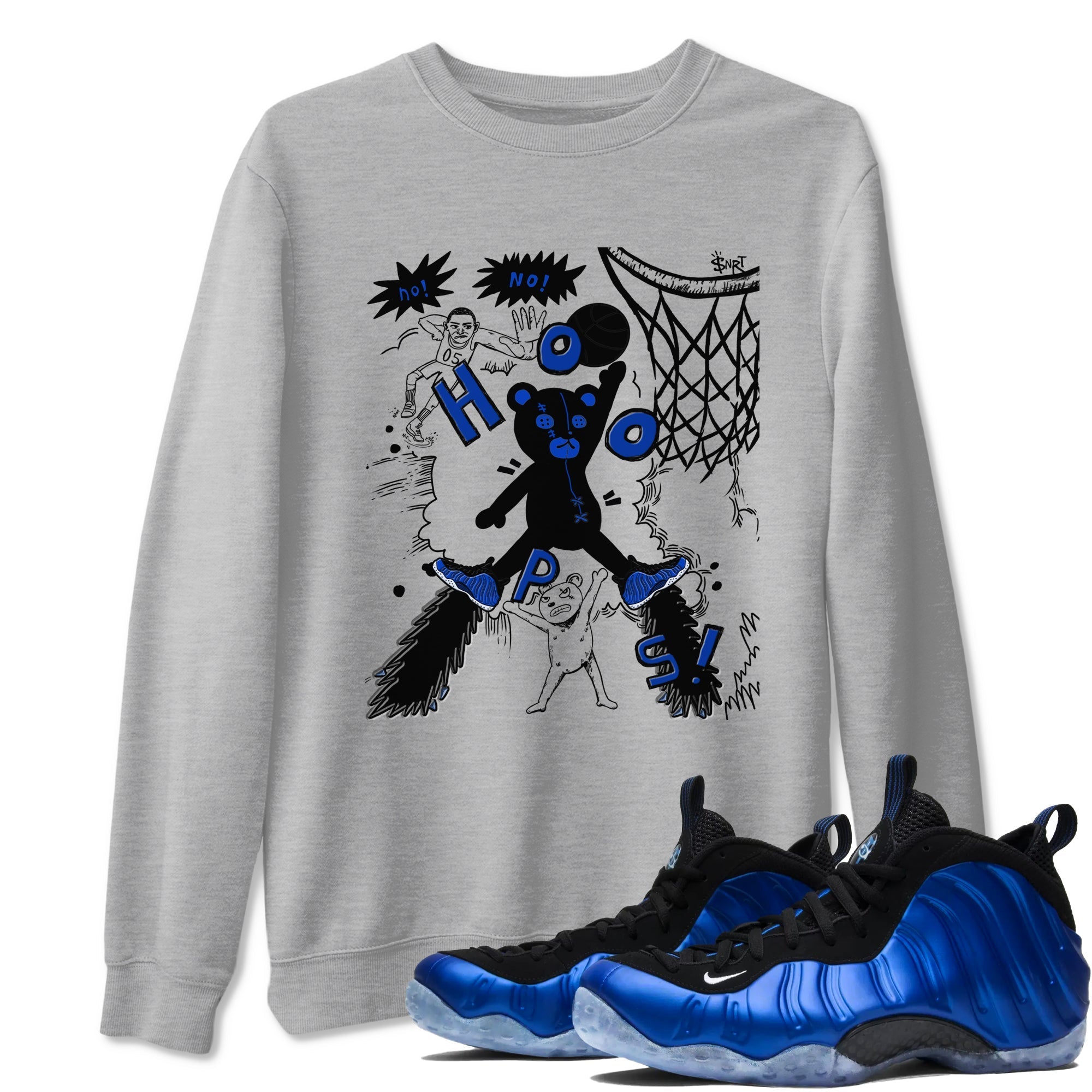 Stop The Bear snkmatch Tees - Air Foamposite One Royal