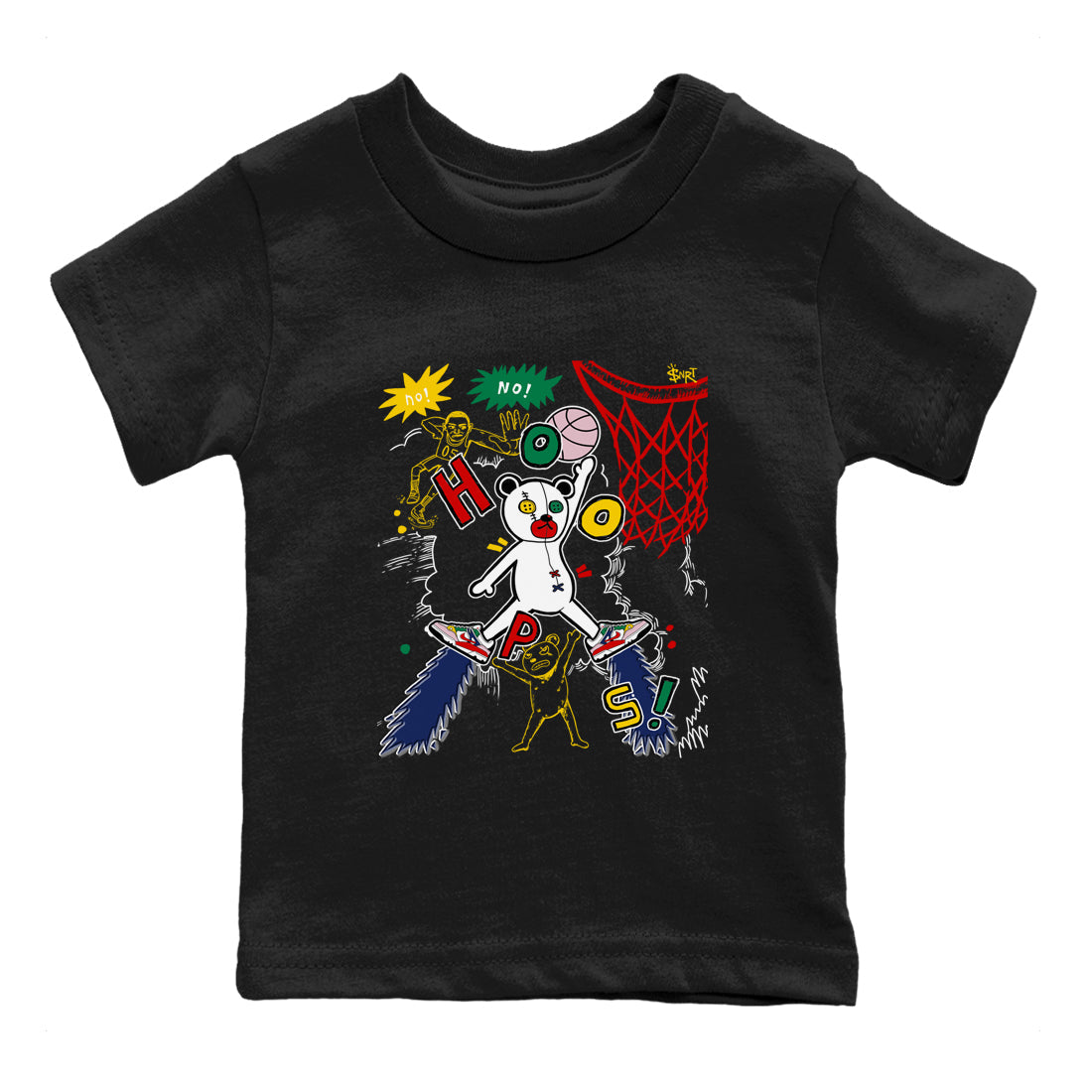 Stop The Bear snkmatch Tees Kids - Air Force 3 Blue Void and Tour Yellow
