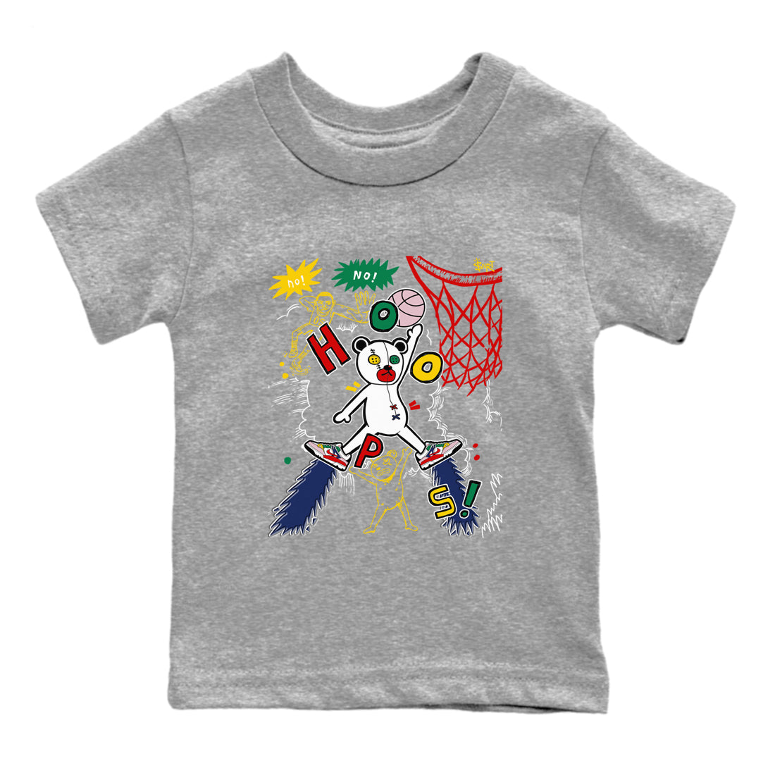Stop The Bear snkmatch Tees Kids - Air Force 3 Blue Void and Tour Yellow