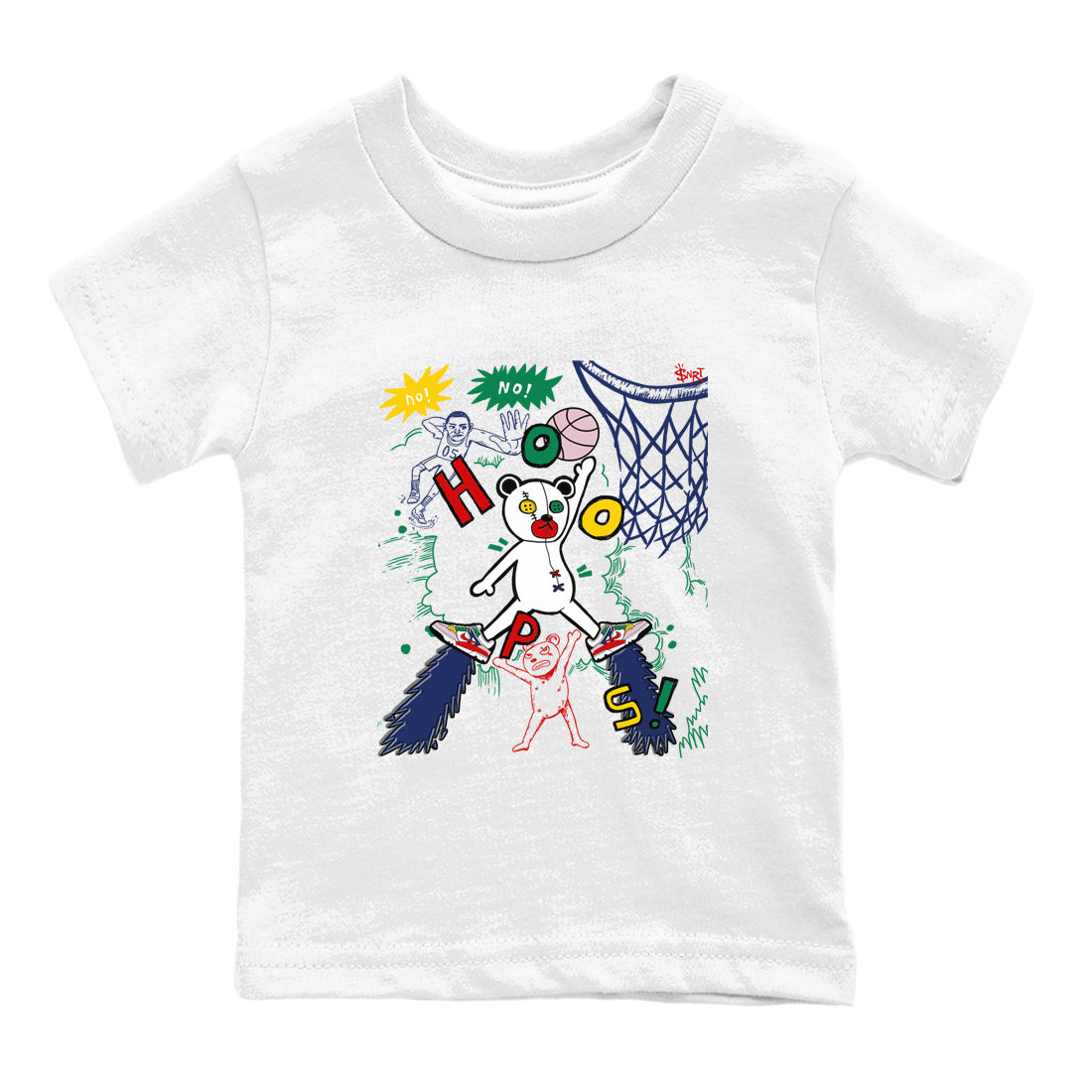 Stop The Bear snkmatch Tees Kids - Air Force 3 Blue Void and Tour Yellow