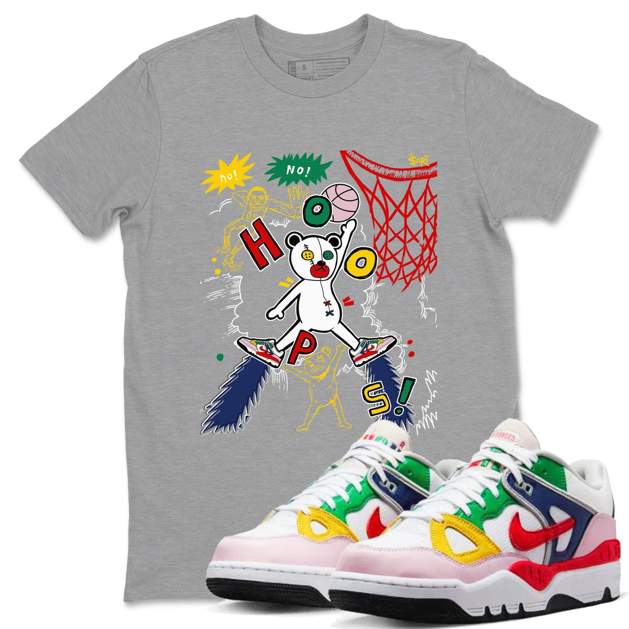 Stop The Bear snkmatch Tees - Air Force 3 Blue Void and Tour Yellow
