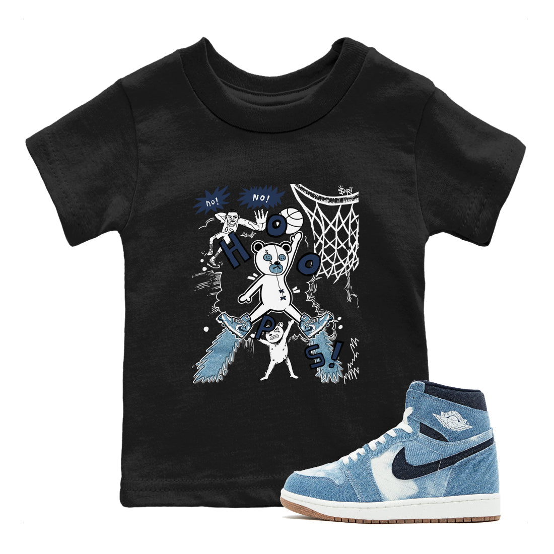 Stop The Bear snkmatch Tees Kids - Air Jordan 1 Denim 2024