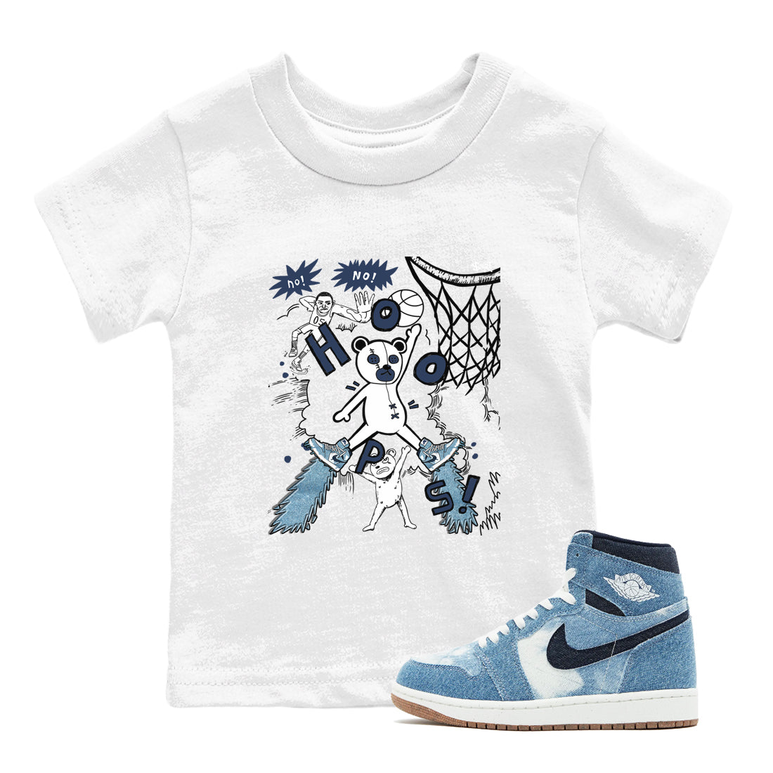 Stop The Bear snkmatch Tees Kids - Air Jordan 1 Denim 2024