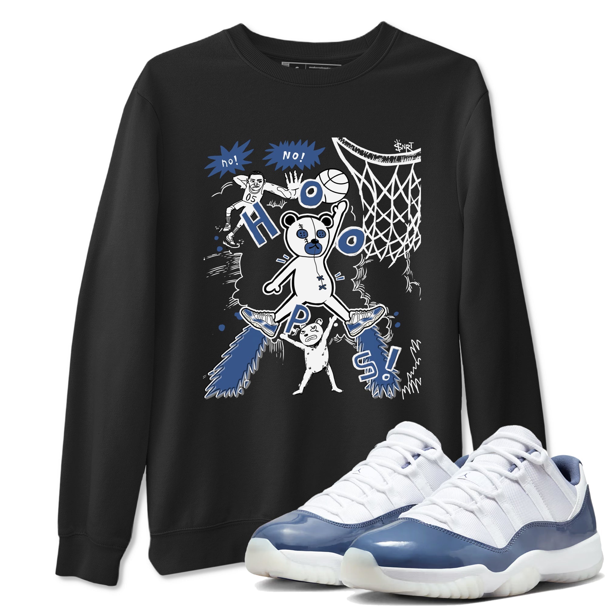 Stop The Bear snkmatch Tees - Air Jordan 11 Diffused Blue