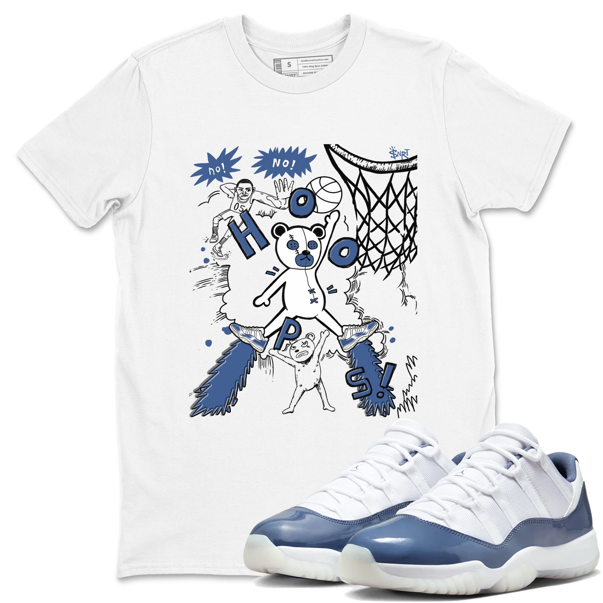 Stop The Bear snkmatch Tees - Air Jordan 11 Diffused Blue