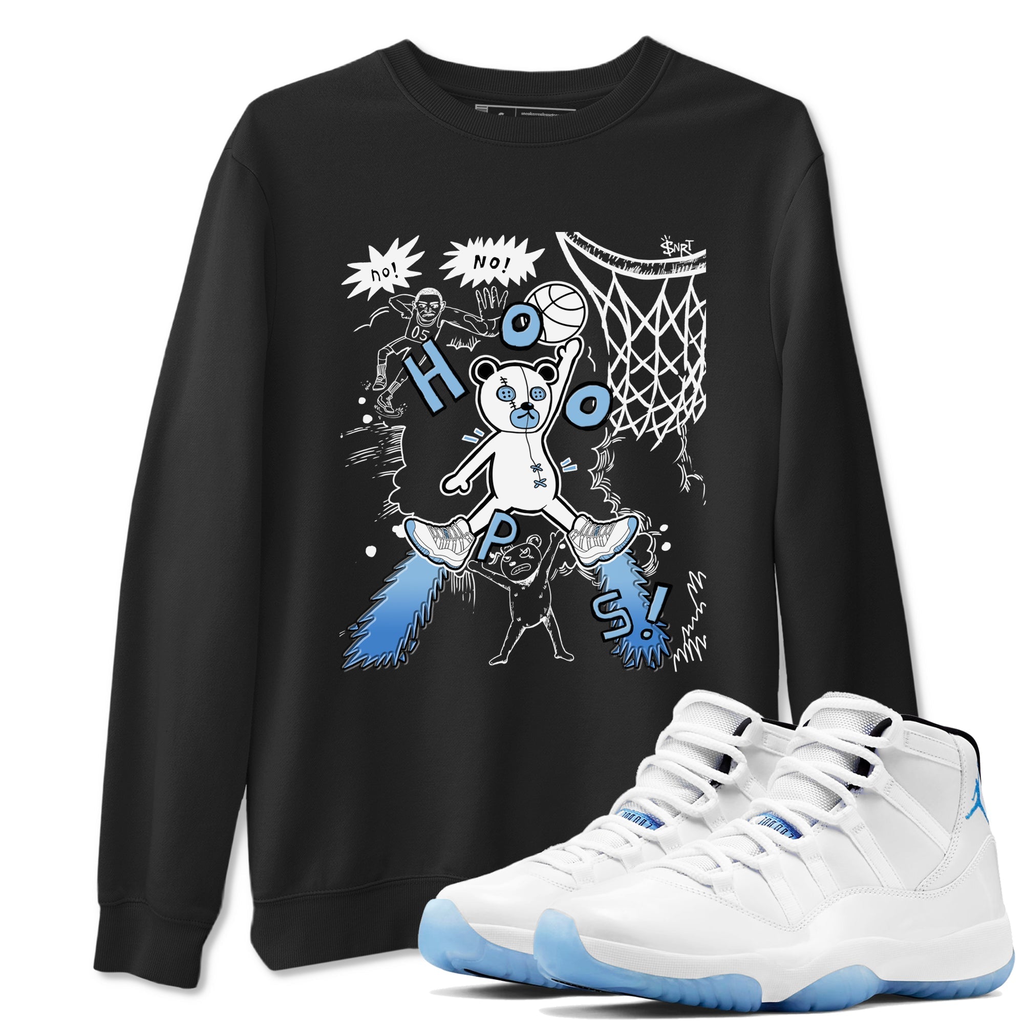 Stop The Bear snkmatch Tees - Air Jordan 11 Legend Blue