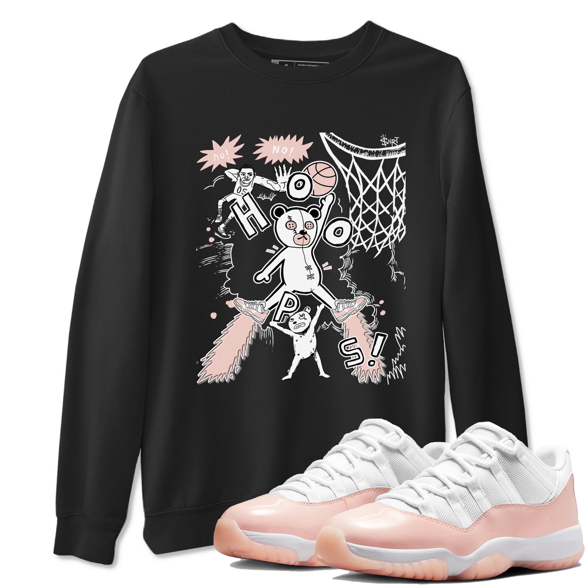 Stop The Bear snkmatch Tees - Air Jordan 11 Legend Pink