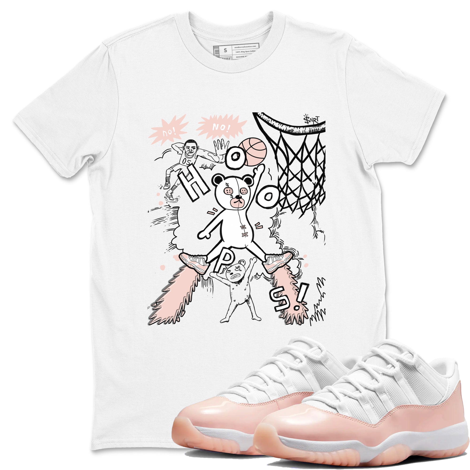 Stop The Bear snkmatch Tees - Air Jordan 11 Legend Pink