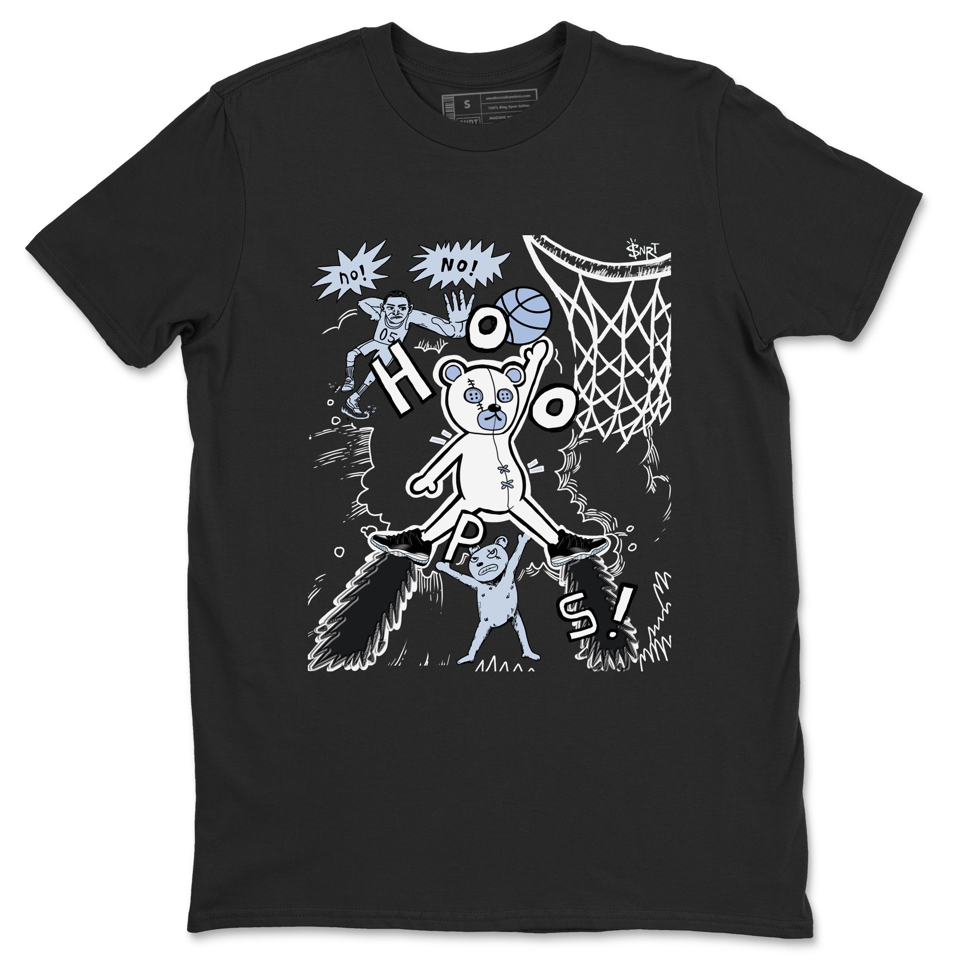 Stop The Bear snkmatch Tees - Air Jordan 11 Black and Varsity Royal
