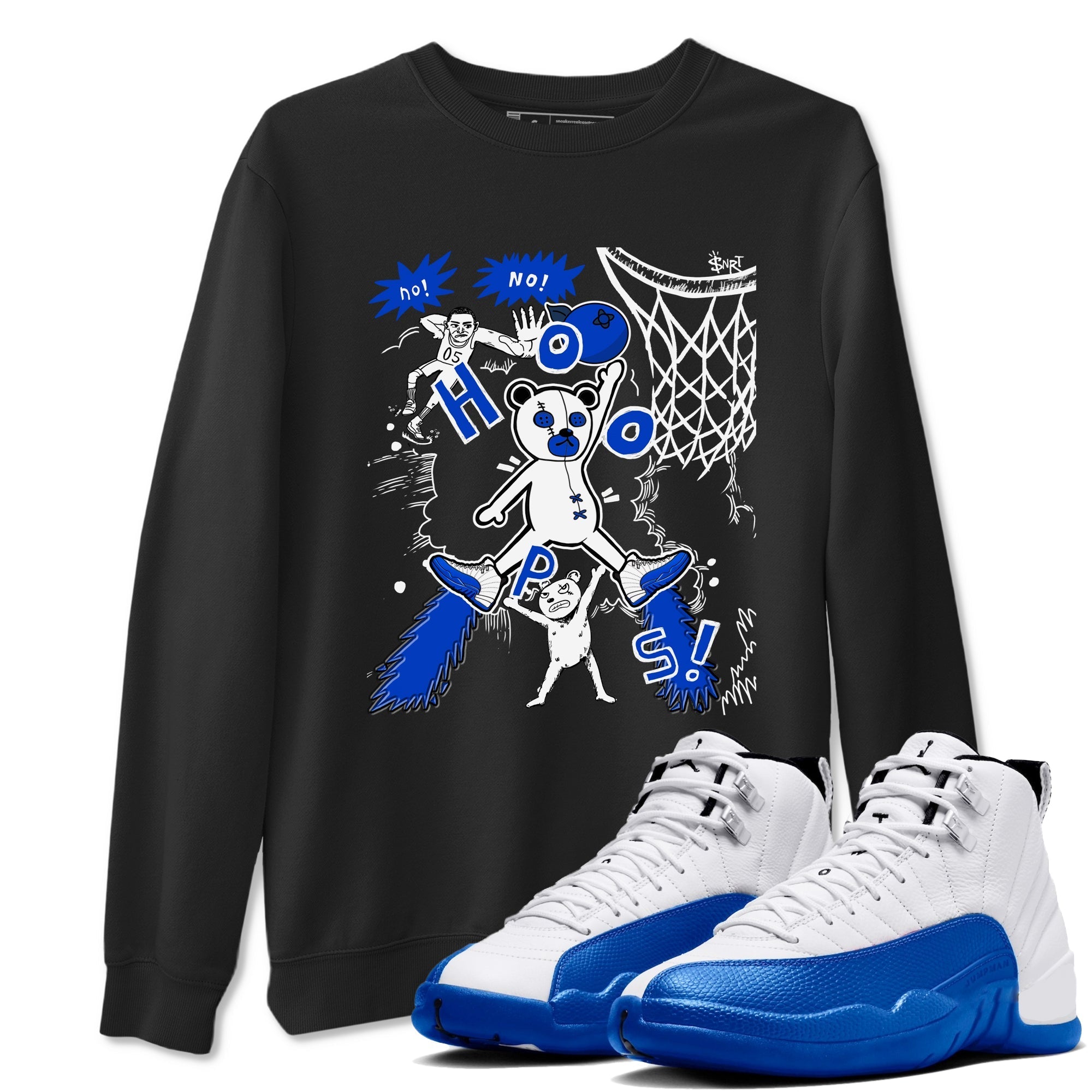 Stop The Bear snkmatch Tees - Air Jordan 12 Blueberry