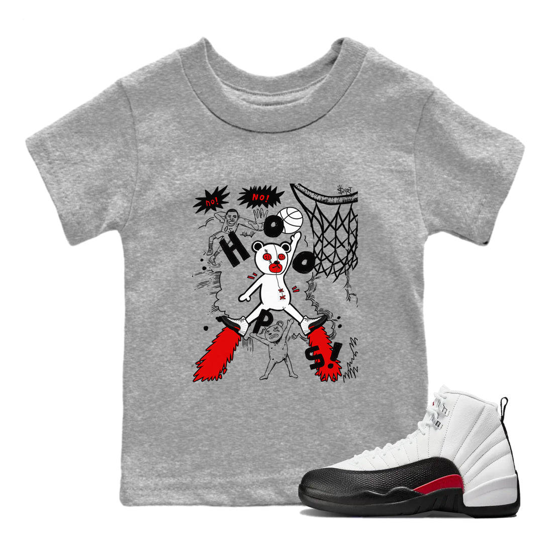 Stop The Bear snkmatch Tees Kids - Air Jordan 12 Taxi Flip